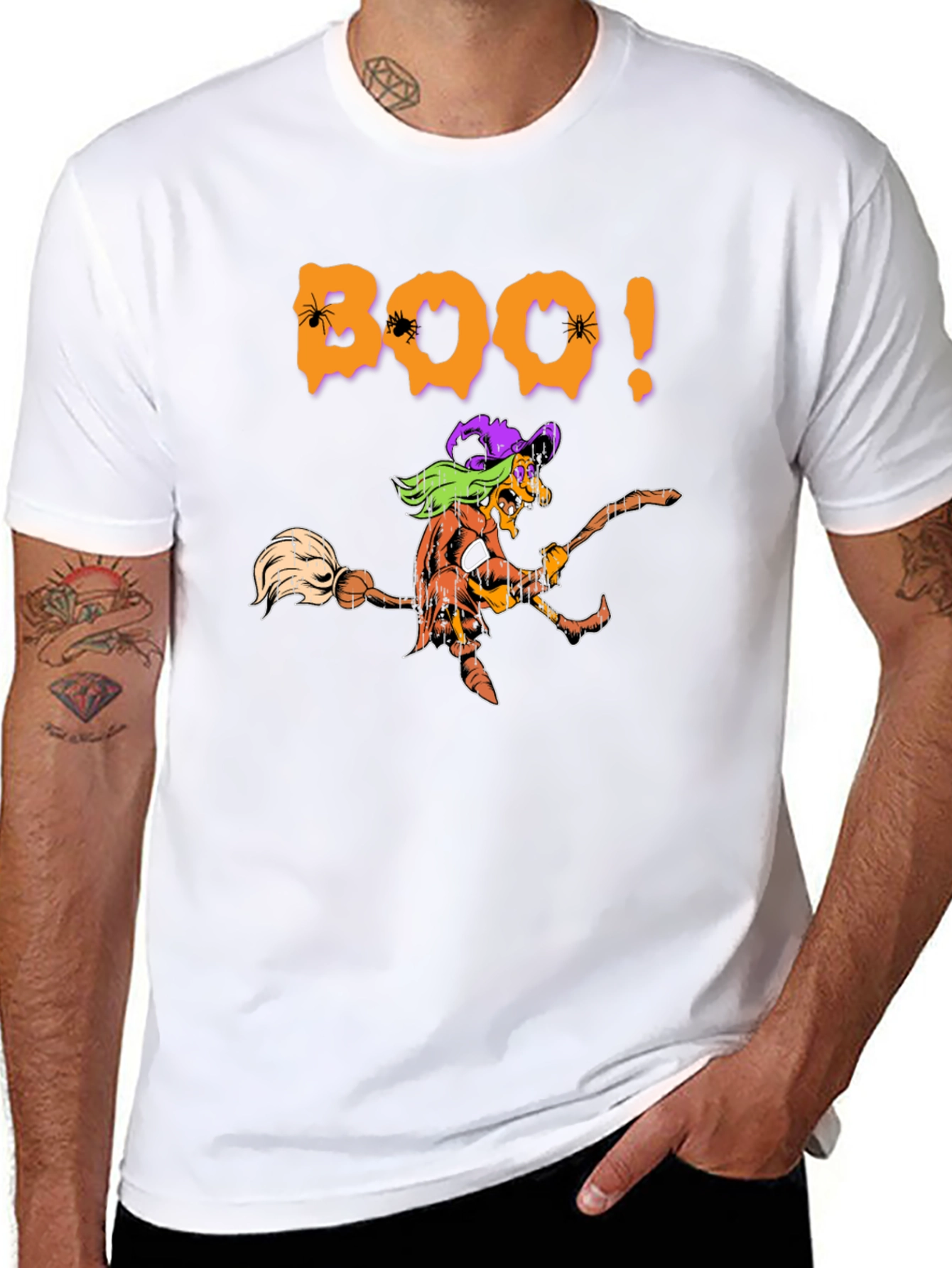 Halloween Witch BOO Graphic T-Shirt