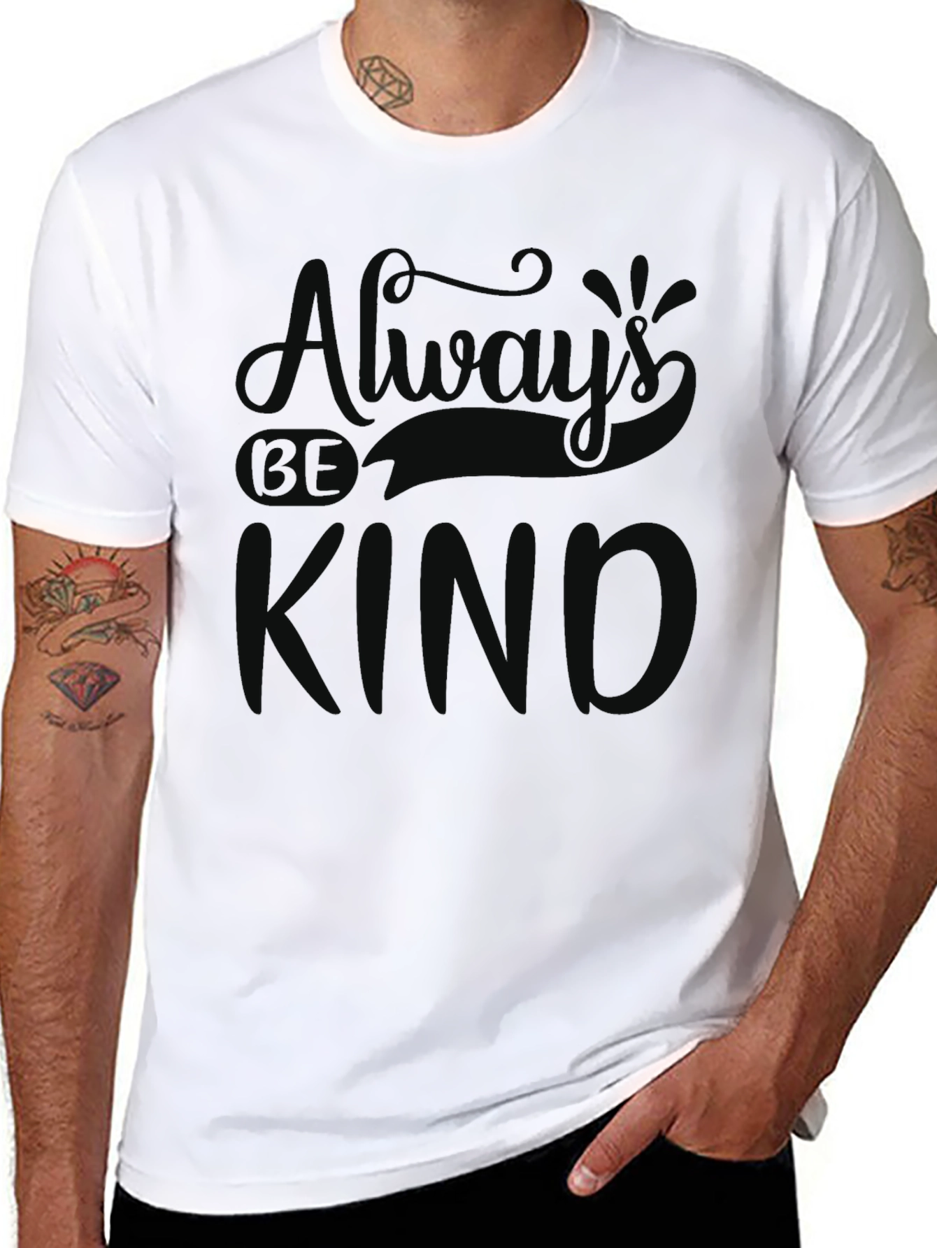 Always Be Kind Graphic Tee - Soft Black T-Shirt