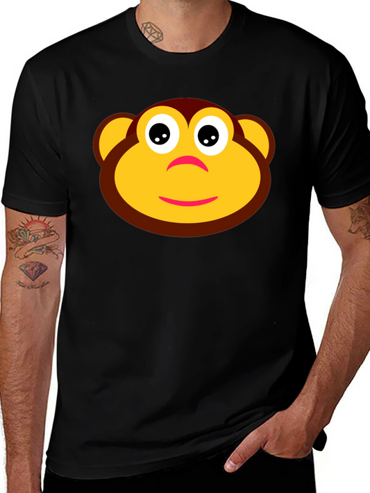 Monkey Face Graphic T-Shirt - Black