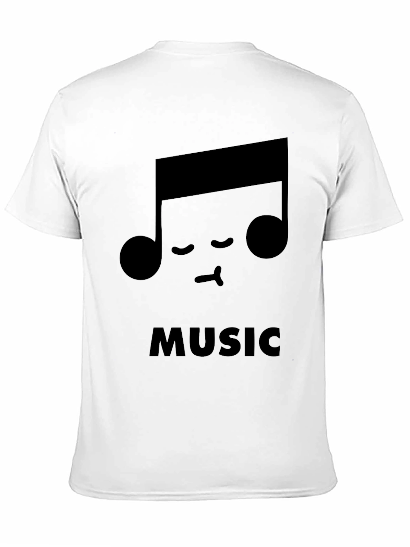 Cute Music Note Black T-Shirt
