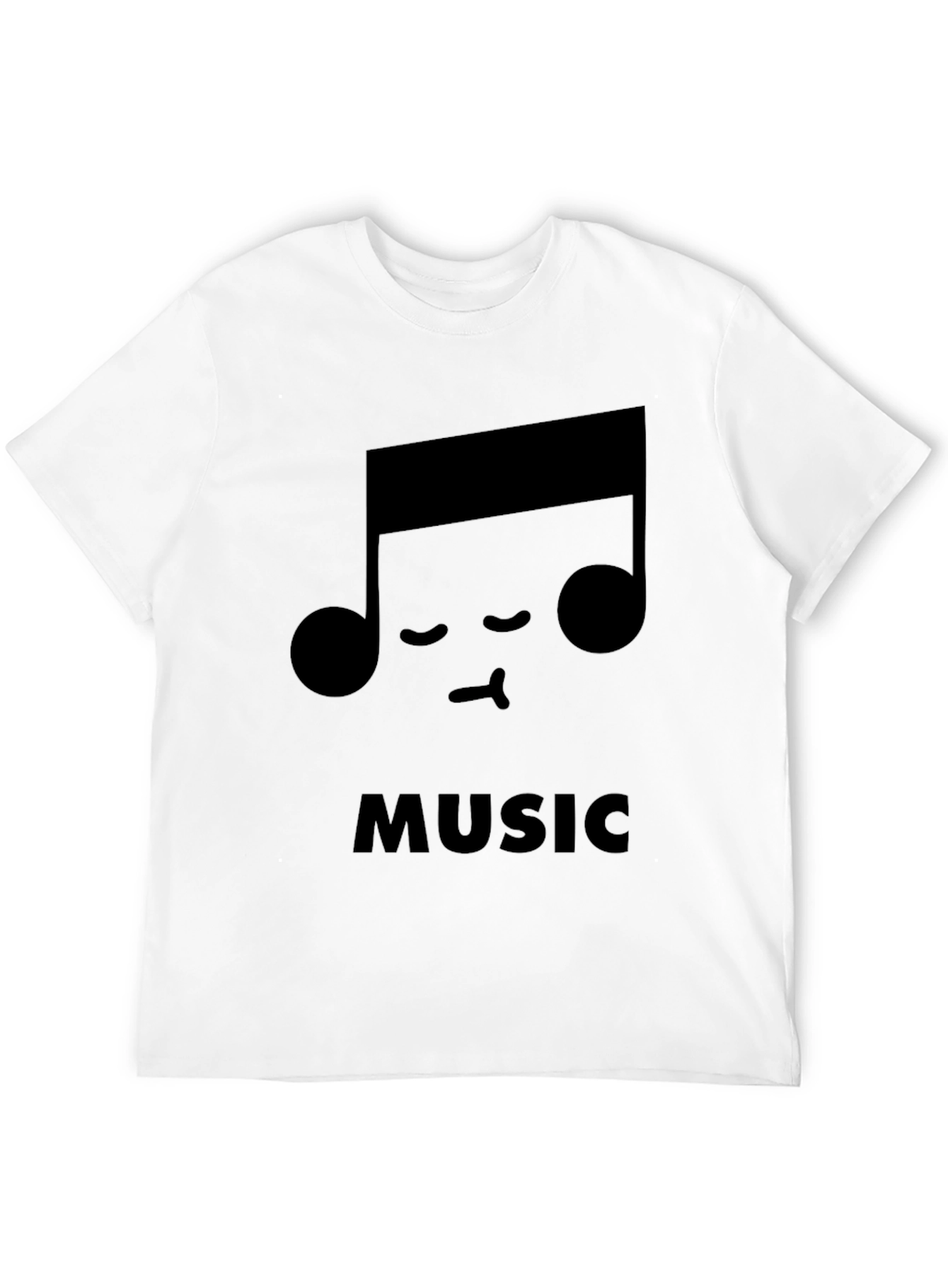 Cute Music Note Black T-Shirt