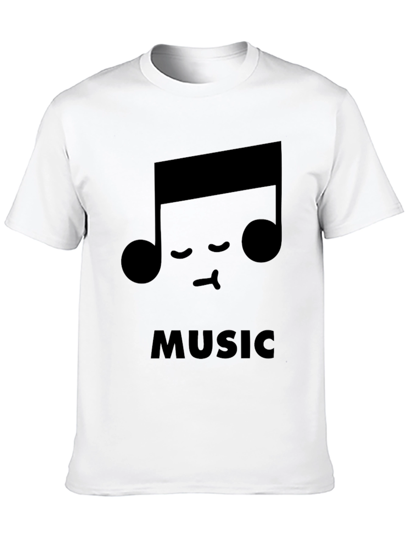 Cute Music Note Black T-Shirt