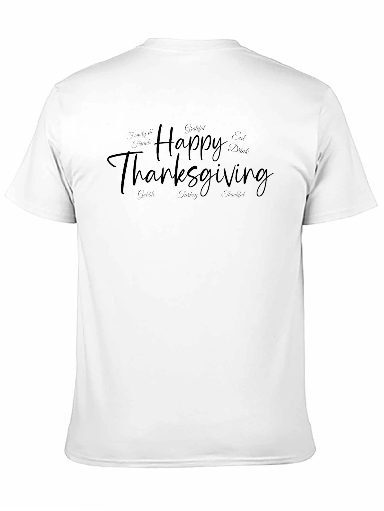 Happy Thanksgiving Black T-Shirt