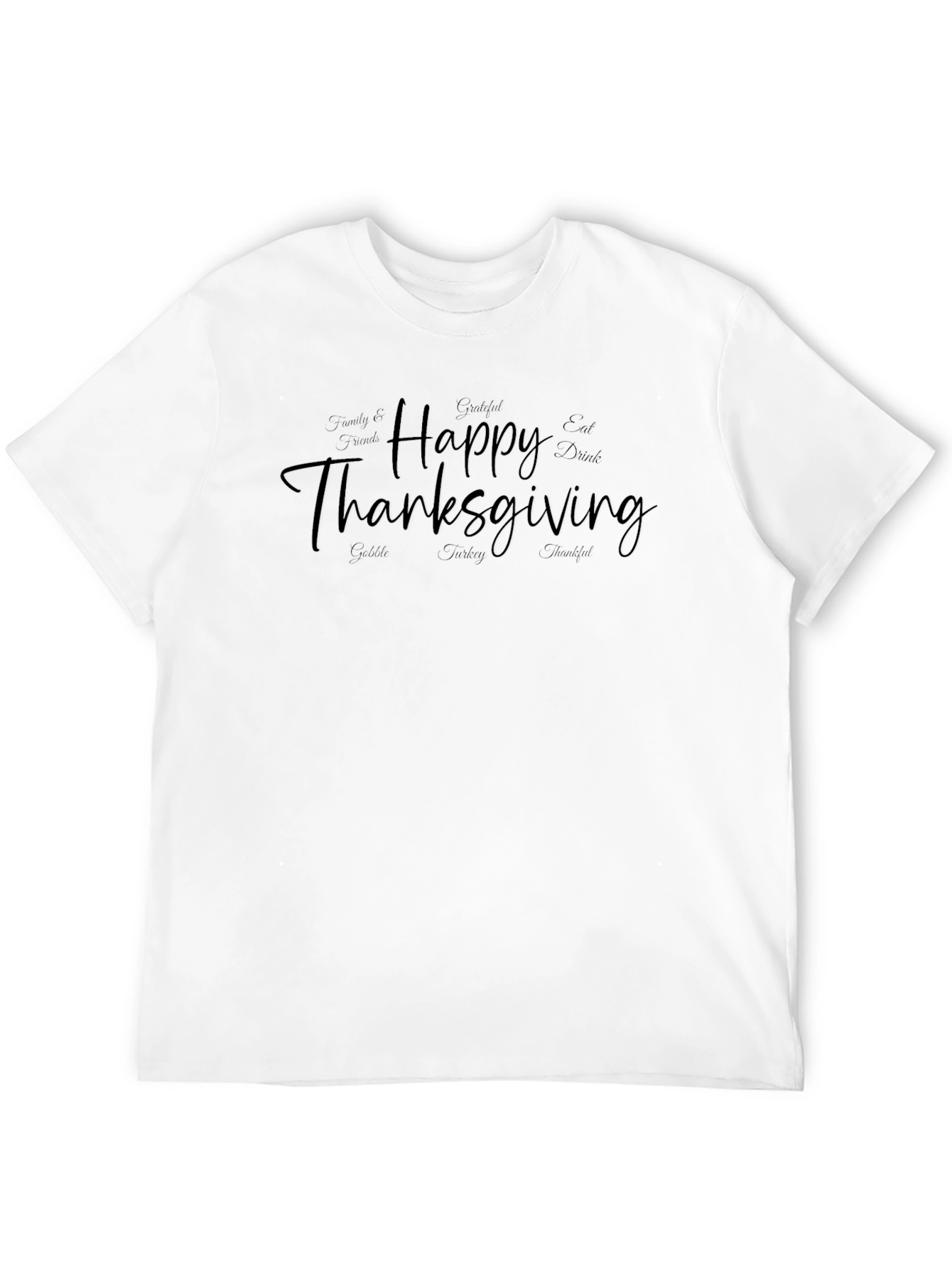 Happy Thanksgiving Black T-Shirt