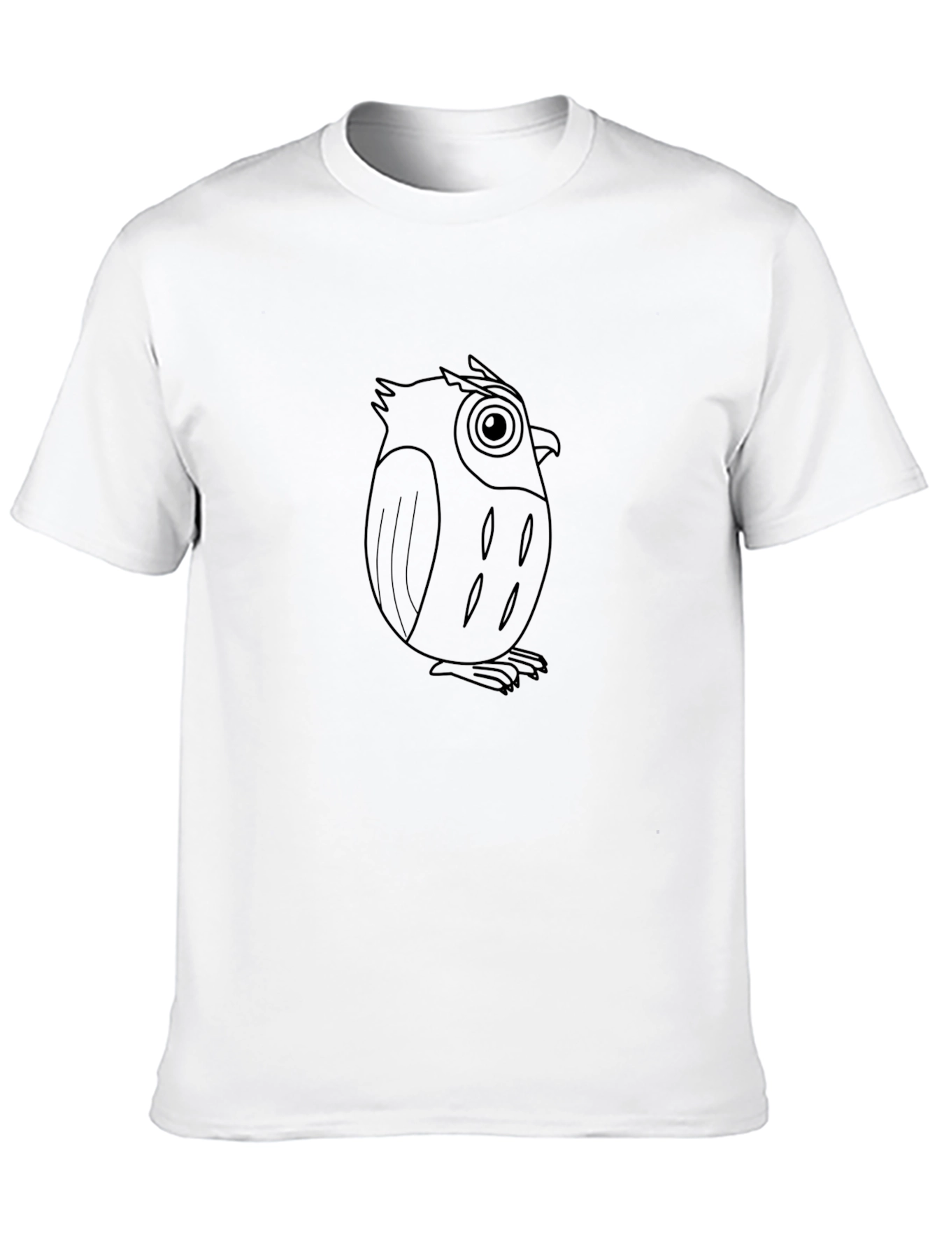 Owl Graphic Print Black T-Shirt