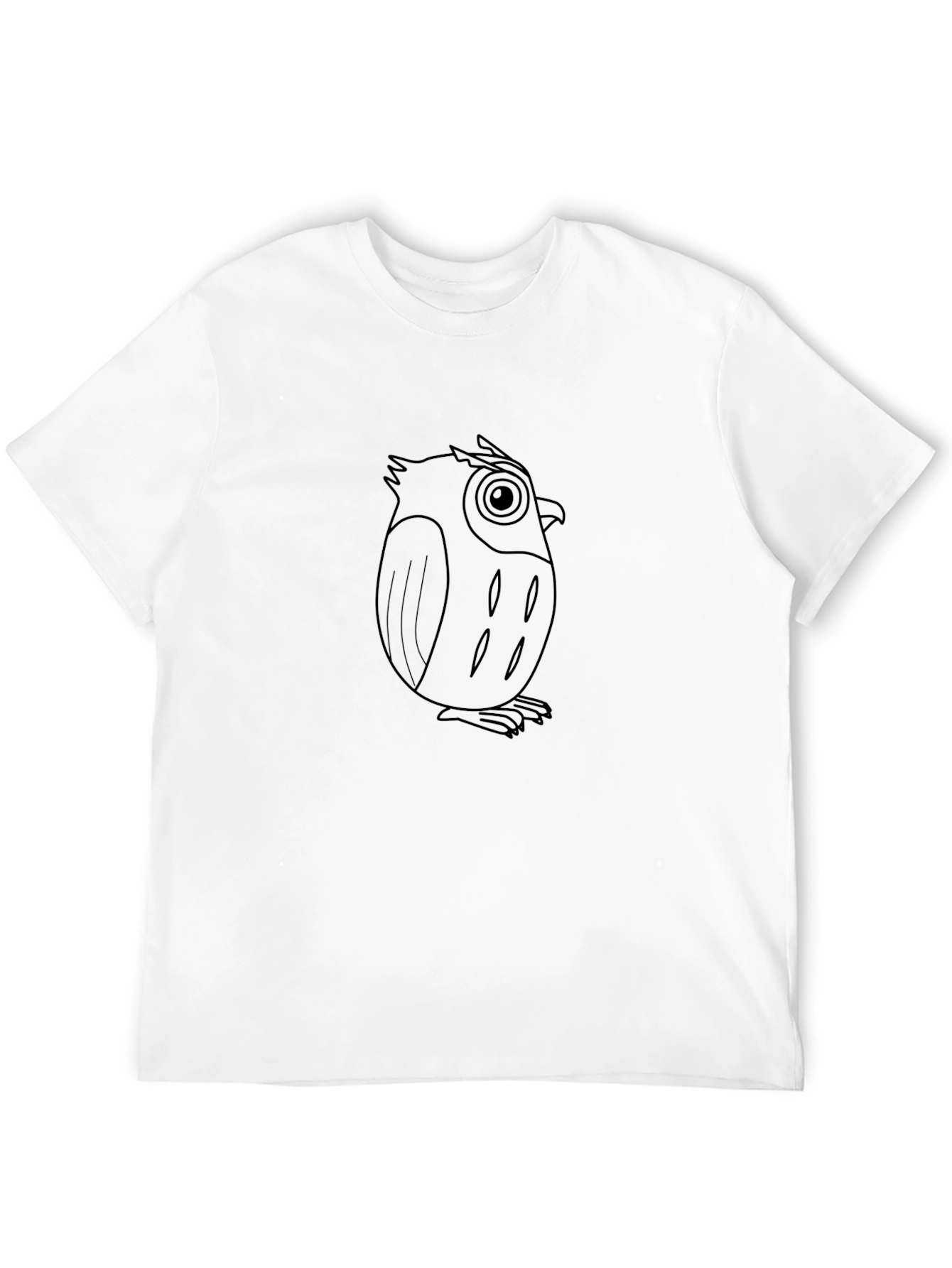 Owl Graphic Print Black T-Shirt