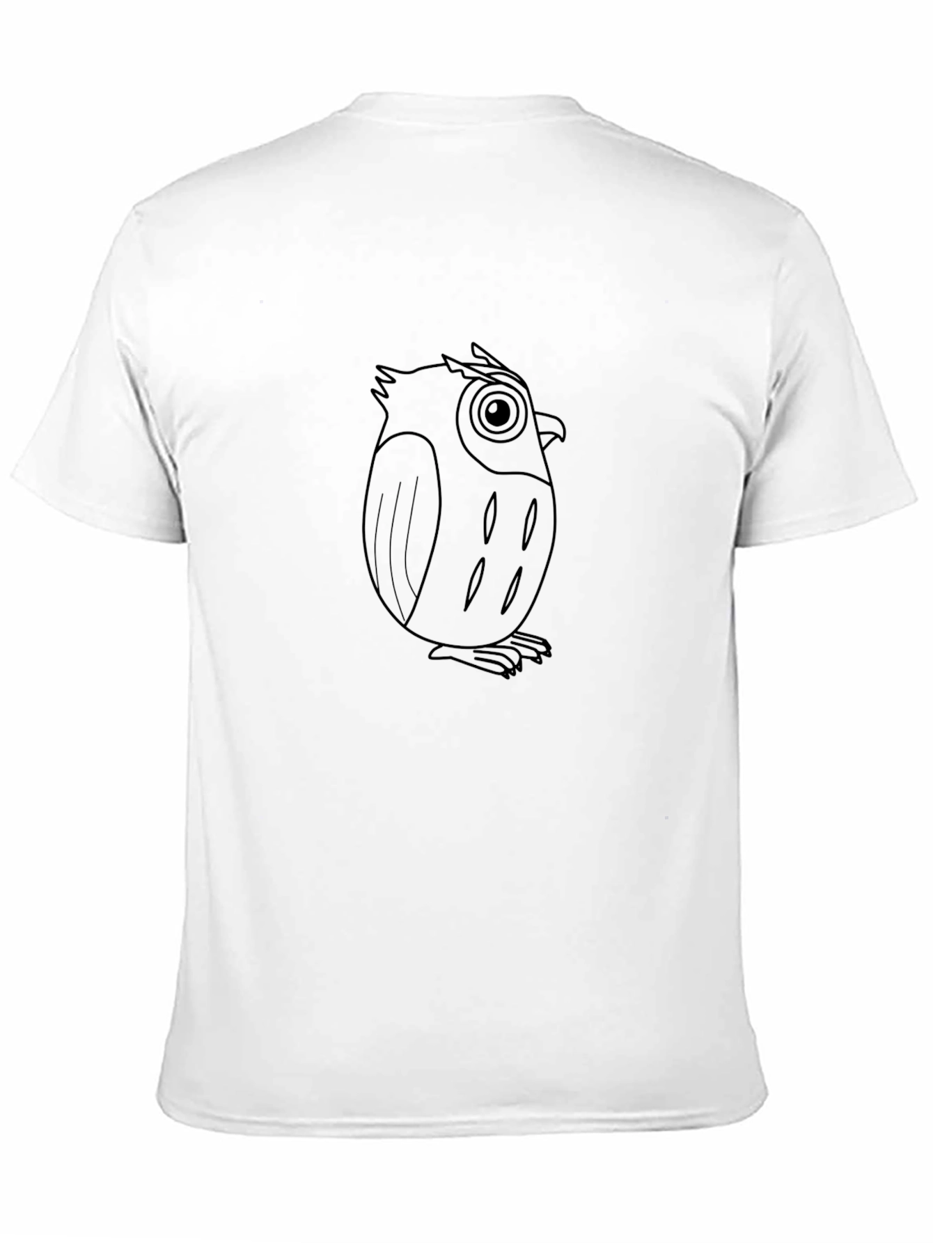 Owl Graphic Print Black T-Shirt