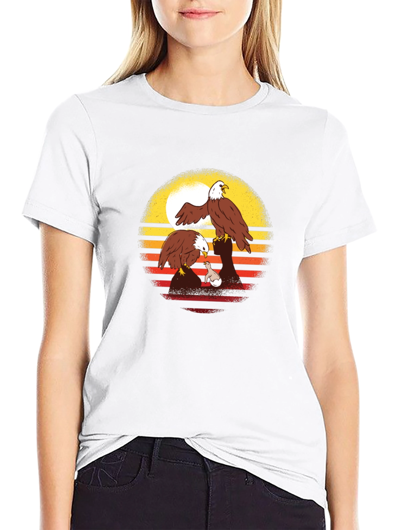 Eagle Sunset T-Shirt - Nature Graphic Tee