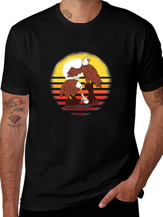 Eagle Sunset T-Shirt - Nature Graphic Tee