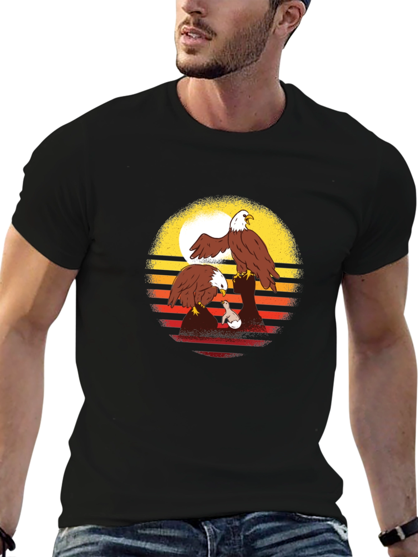 Eagle Sunset T-Shirt - Nature Graphic Tee