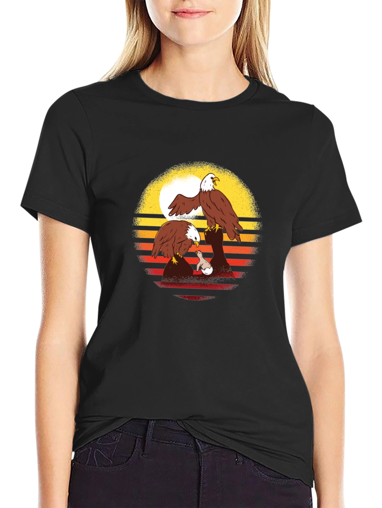 Eagle Sunset T-Shirt - Nature Graphic Tee