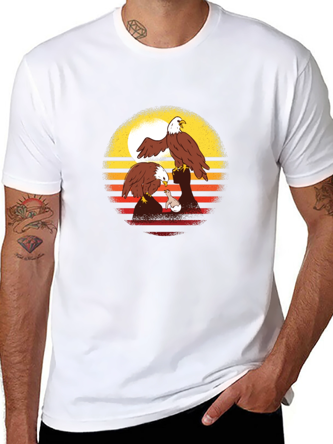 Eagle Sunset T-Shirt - Nature Graphic Tee