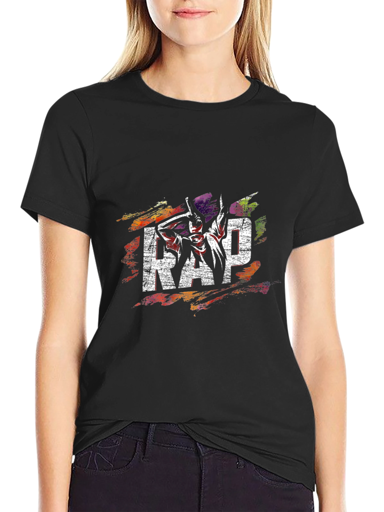 RAP Graphic T-Shirt - Mens Black Tee