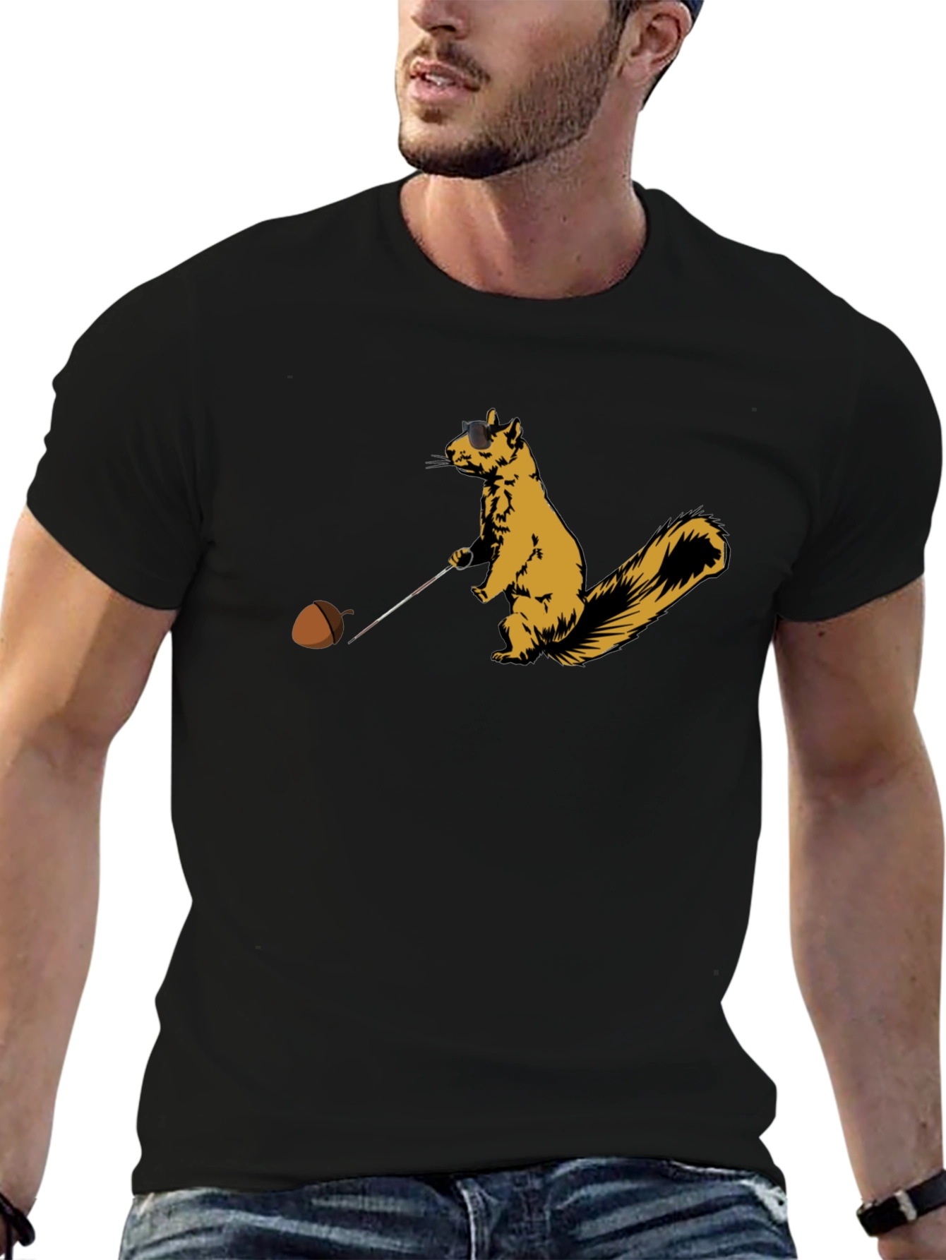 Squirrel Golf T-Shirt - Novelty Tee