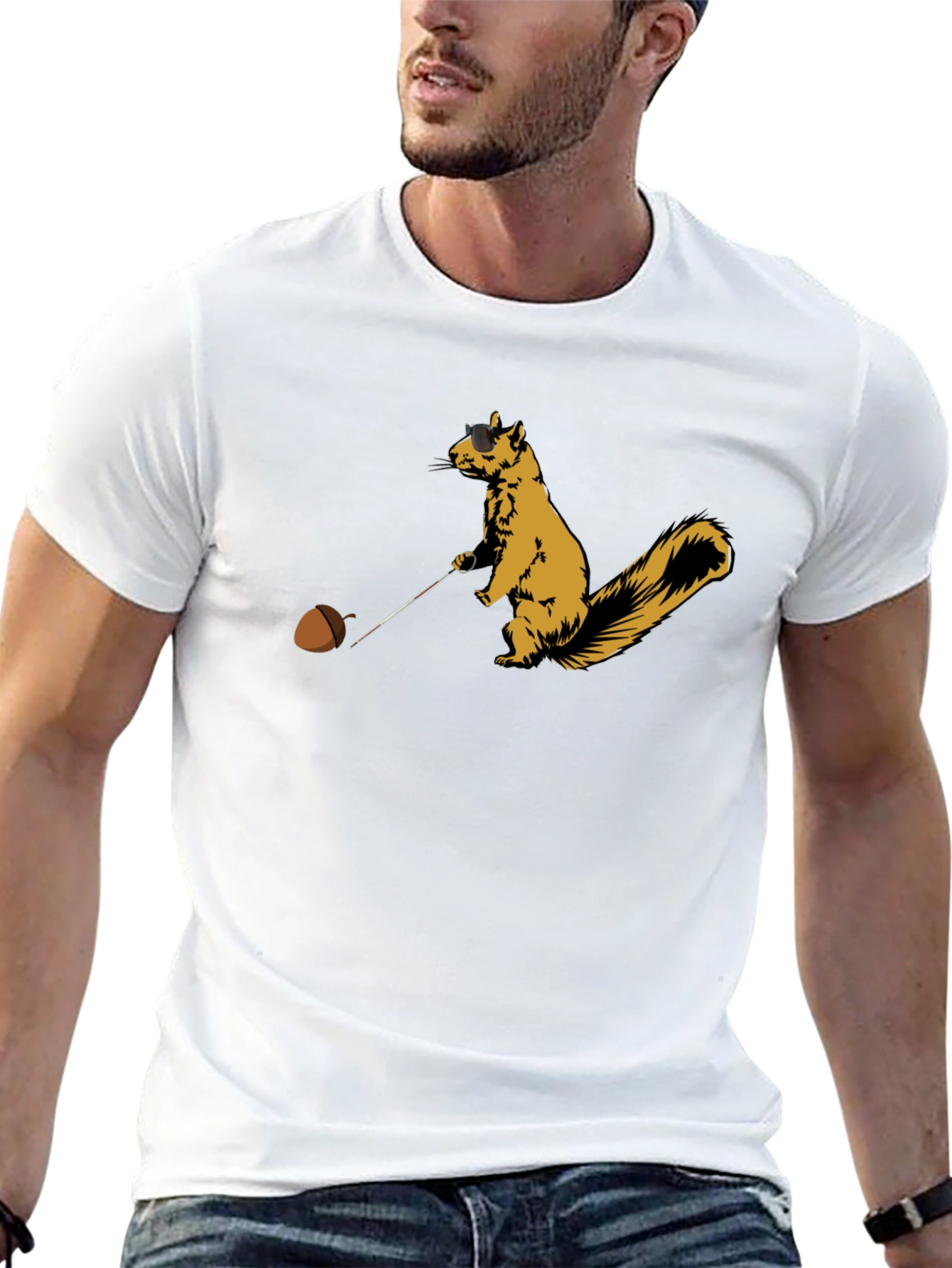 Squirrel Golf T-Shirt - Novelty Tee