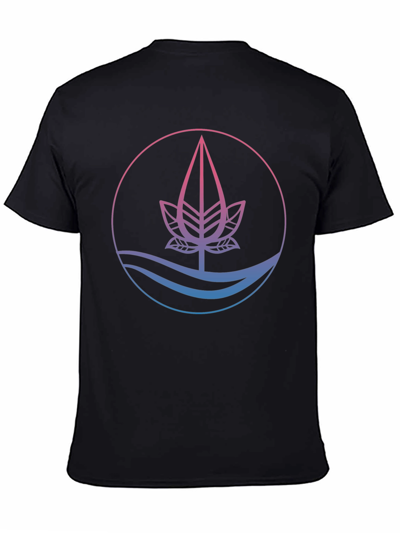 Nature Inspired Graphic Tee - Black Cotton Blend