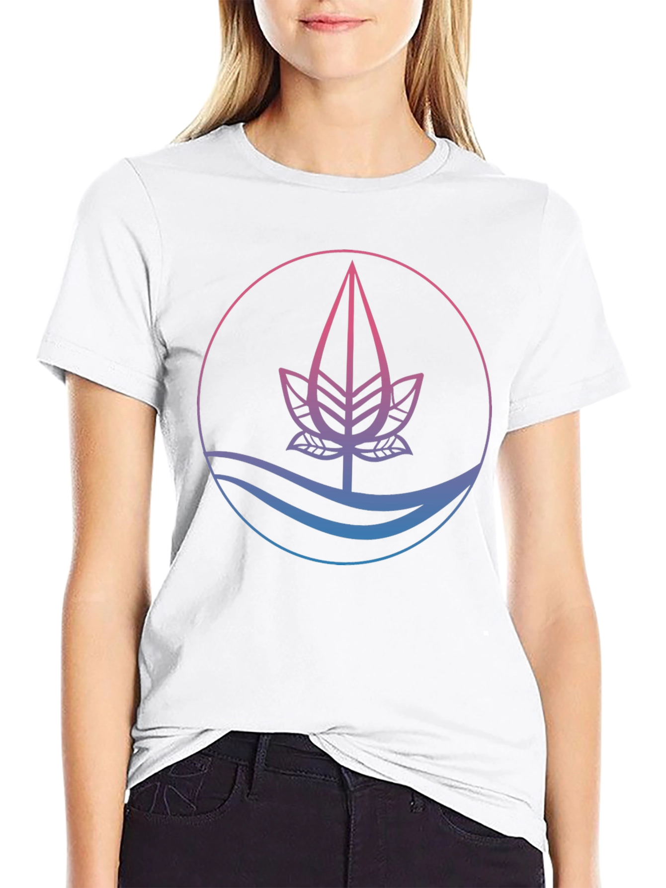 Nature Inspired Graphic Tee - Black Cotton Blend