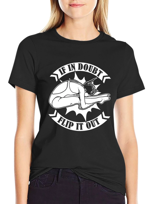 If in Doubt Flip It Out T-Shirt Funny Gymnast Tee
