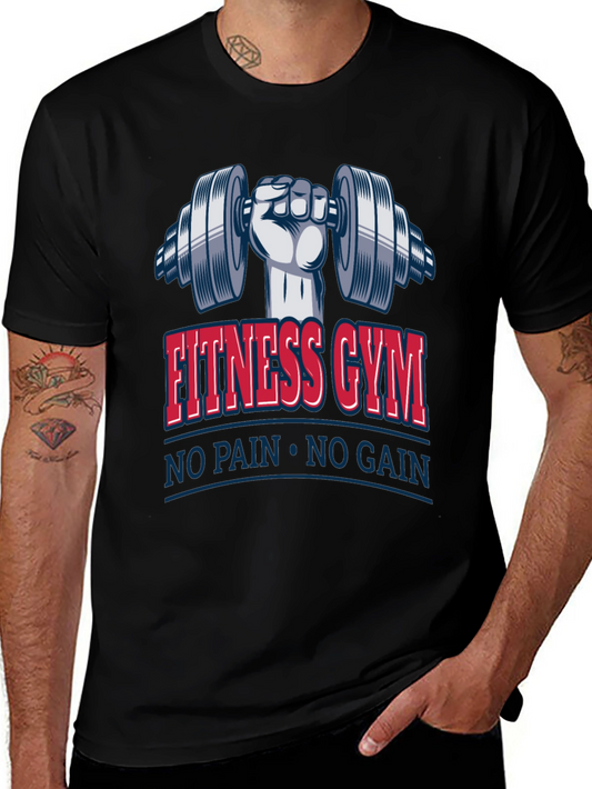 Fitness Gym No Pain No Gain Black T-Shirt