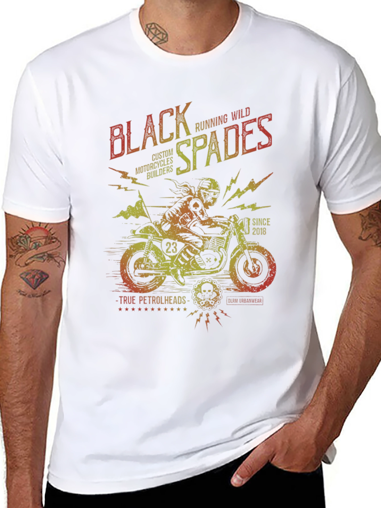 Black Spades Motorcycle T-Shirt - Custom Design