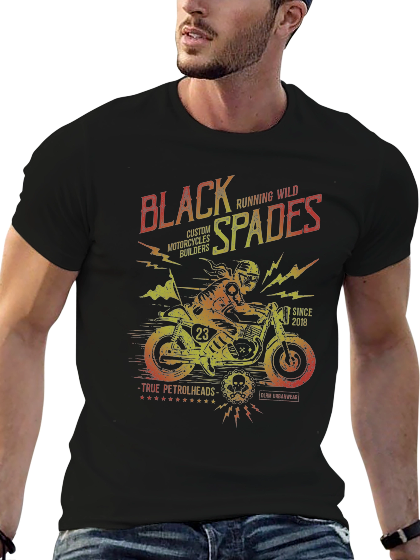 Black Spades Motorcycle T-Shirt - Custom Design
