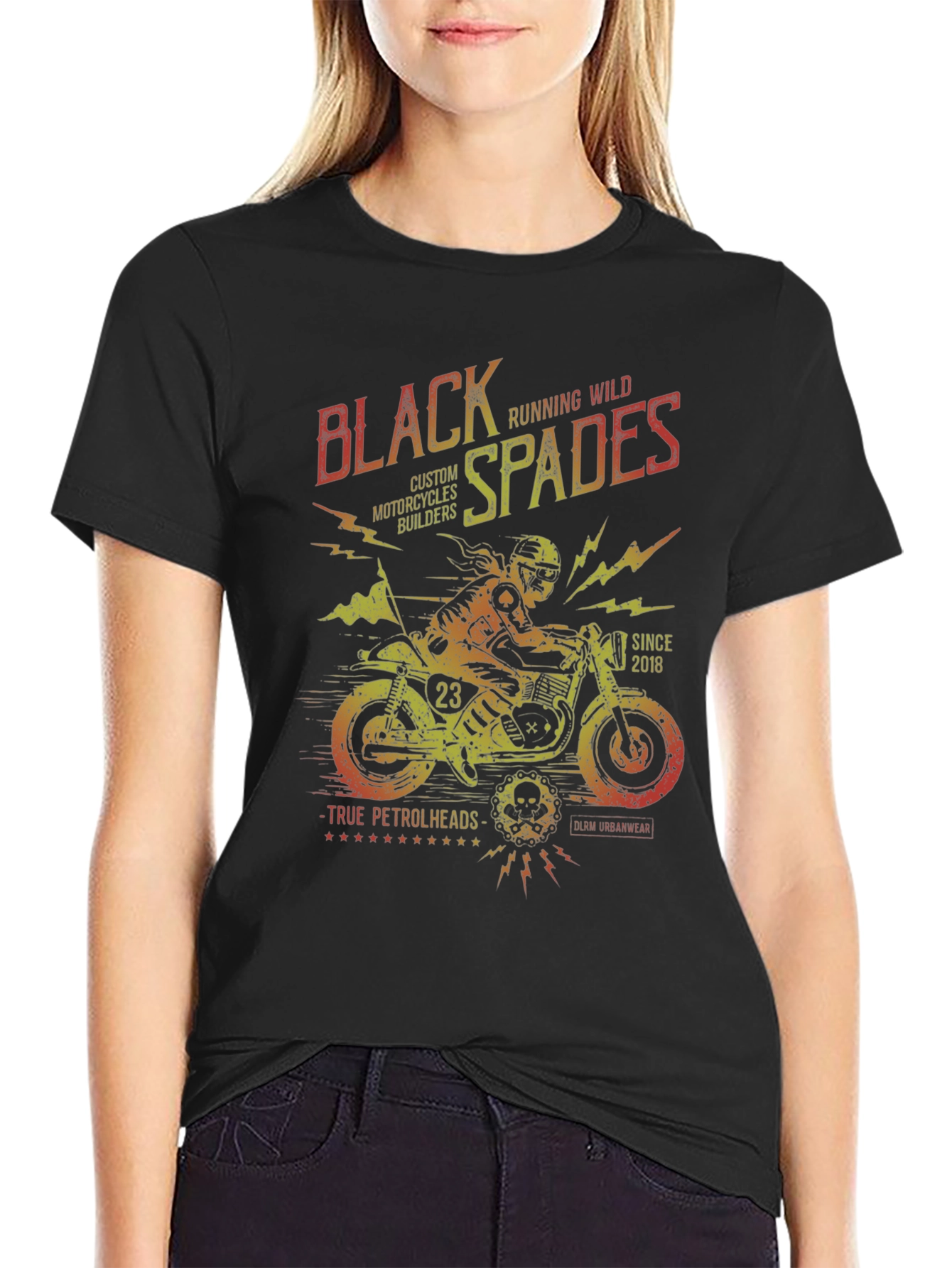 Black Spades Motorcycle T-Shirt - Custom Design
