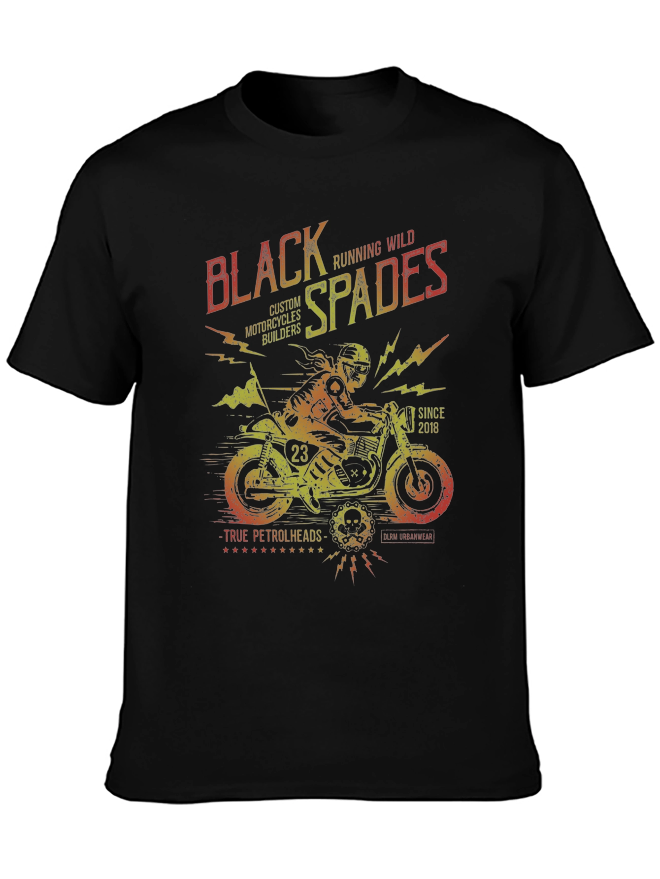 Black Spades Motorcycle T-Shirt - Custom Design