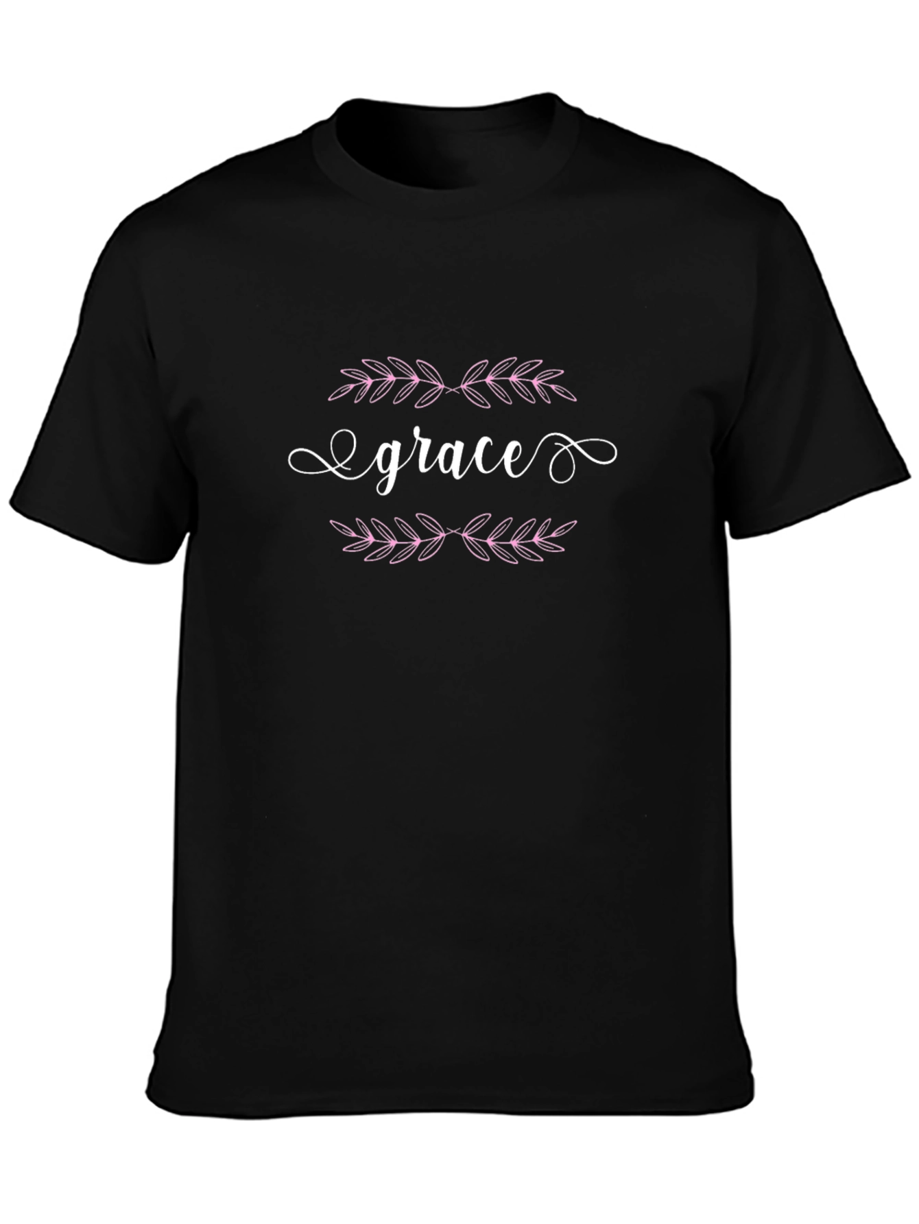 Grace Graphic Tee - Floral Accents Black