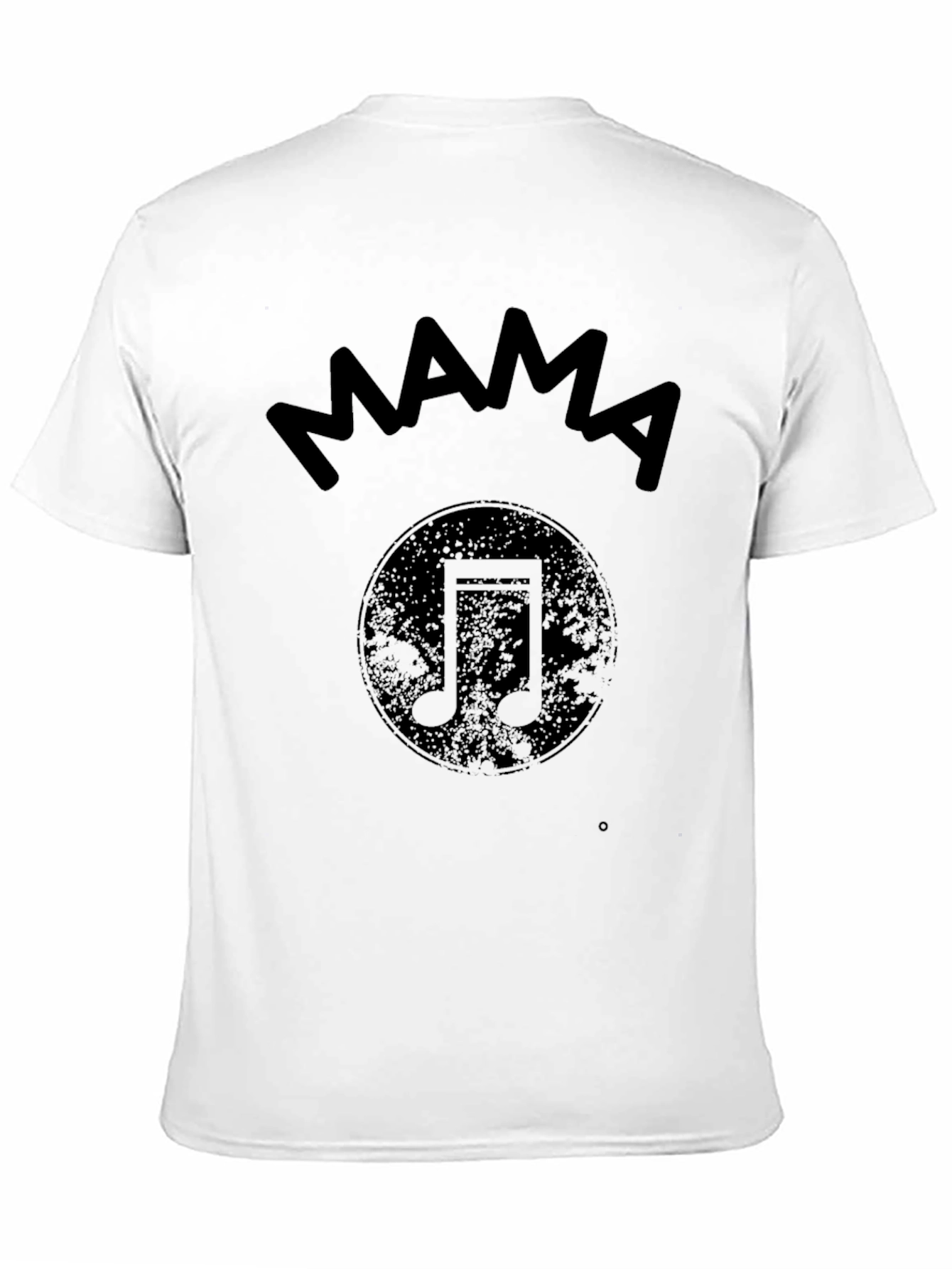 Mama Music Note Graphic Print Black T-Shirt