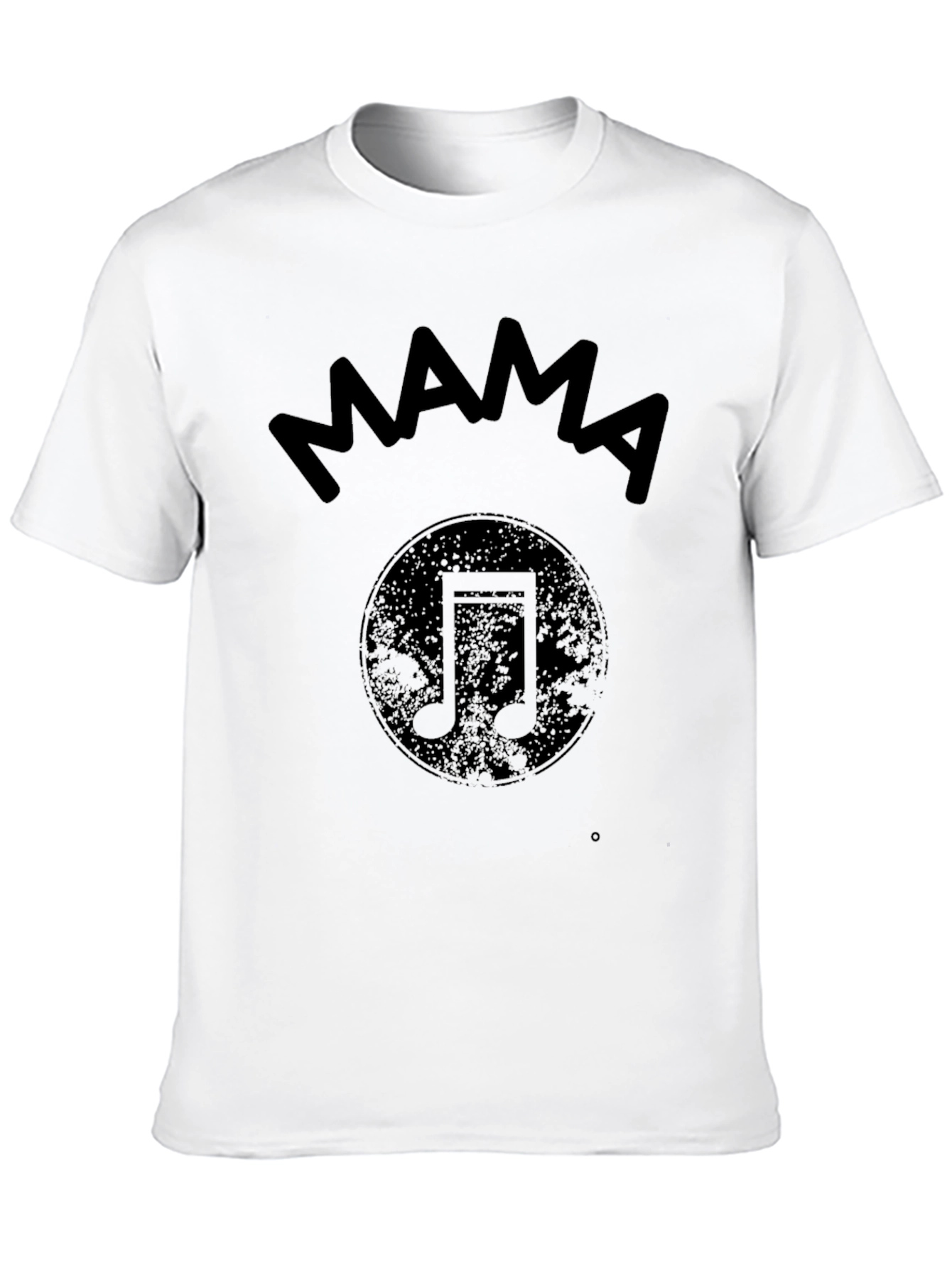 Mama Music Note Graphic Print Black T-Shirt