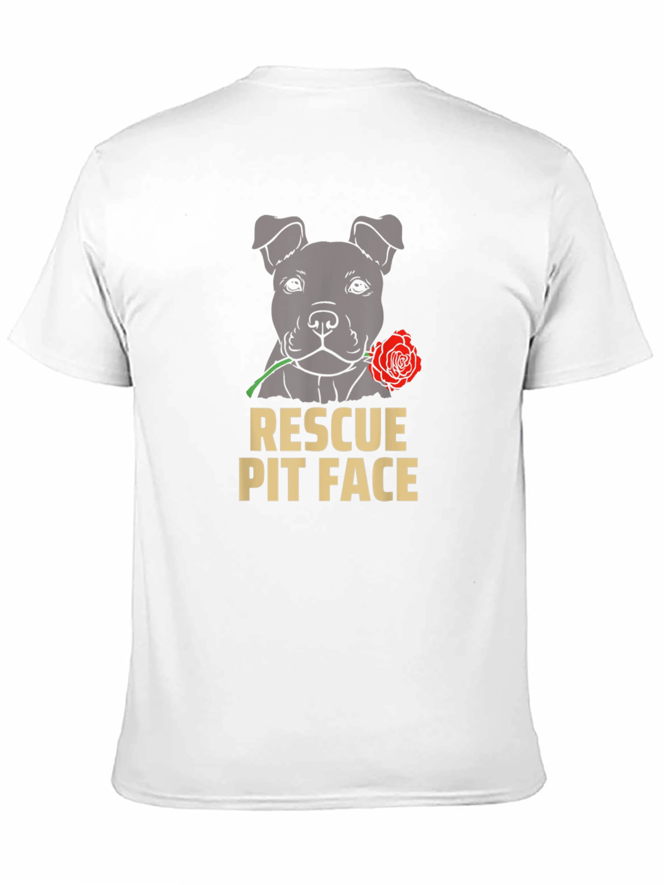 Rescue Pit Face Dog Graphic T-Shirt