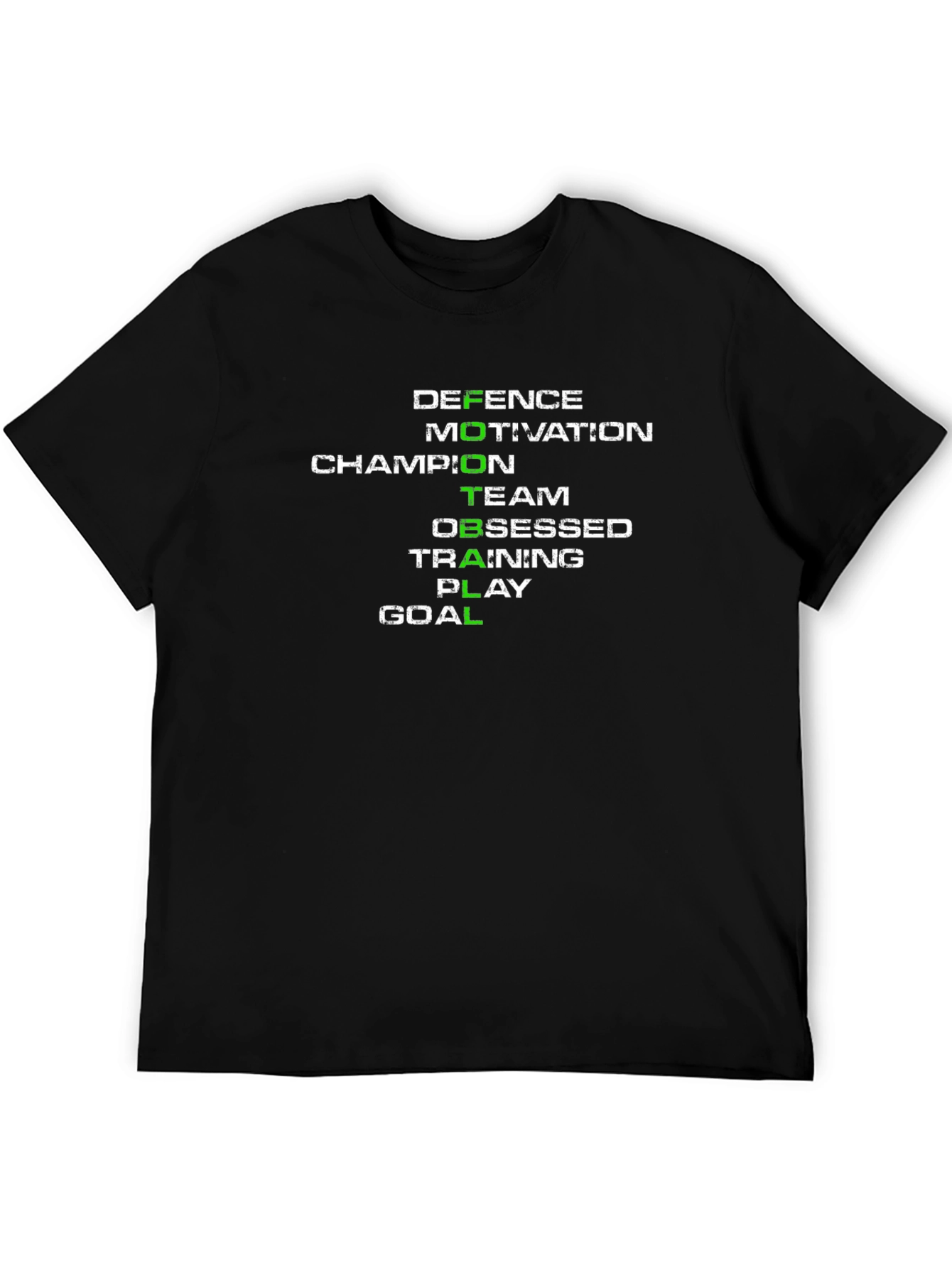 Motivational Word Art Black T-Shirt