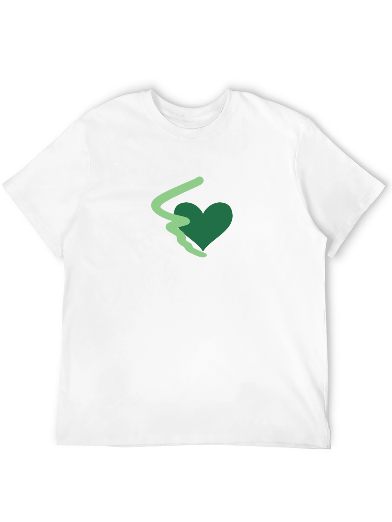 Heart Graphic Tee - Black Cotton Casual Shirt