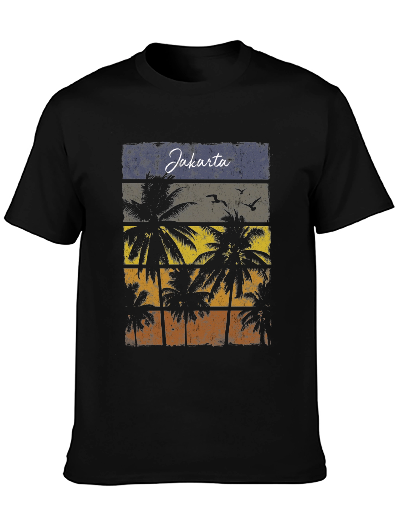 Jakarta Palm Tree Retro T-Shirt