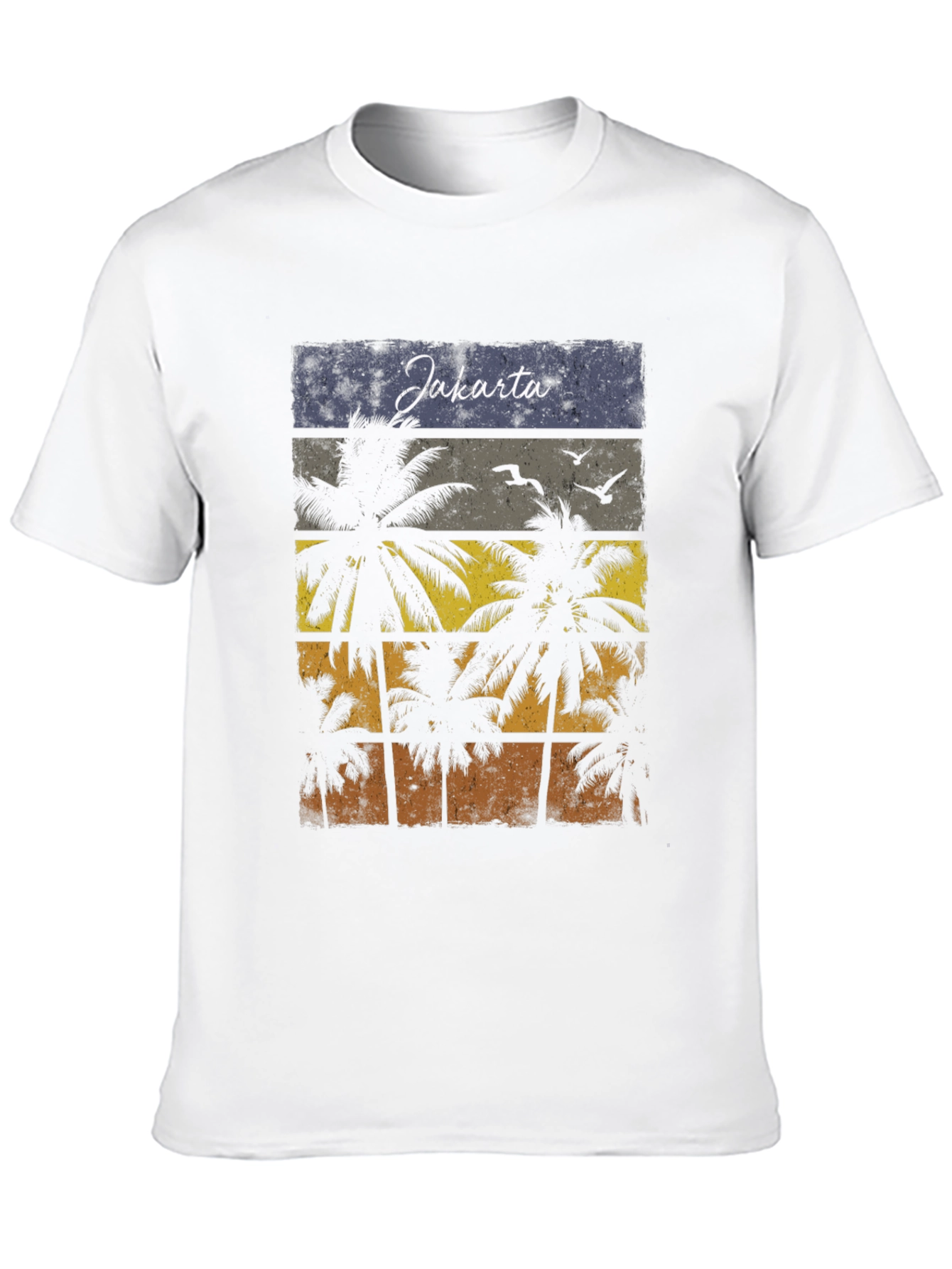 Jakarta Palm Tree Retro T-Shirt