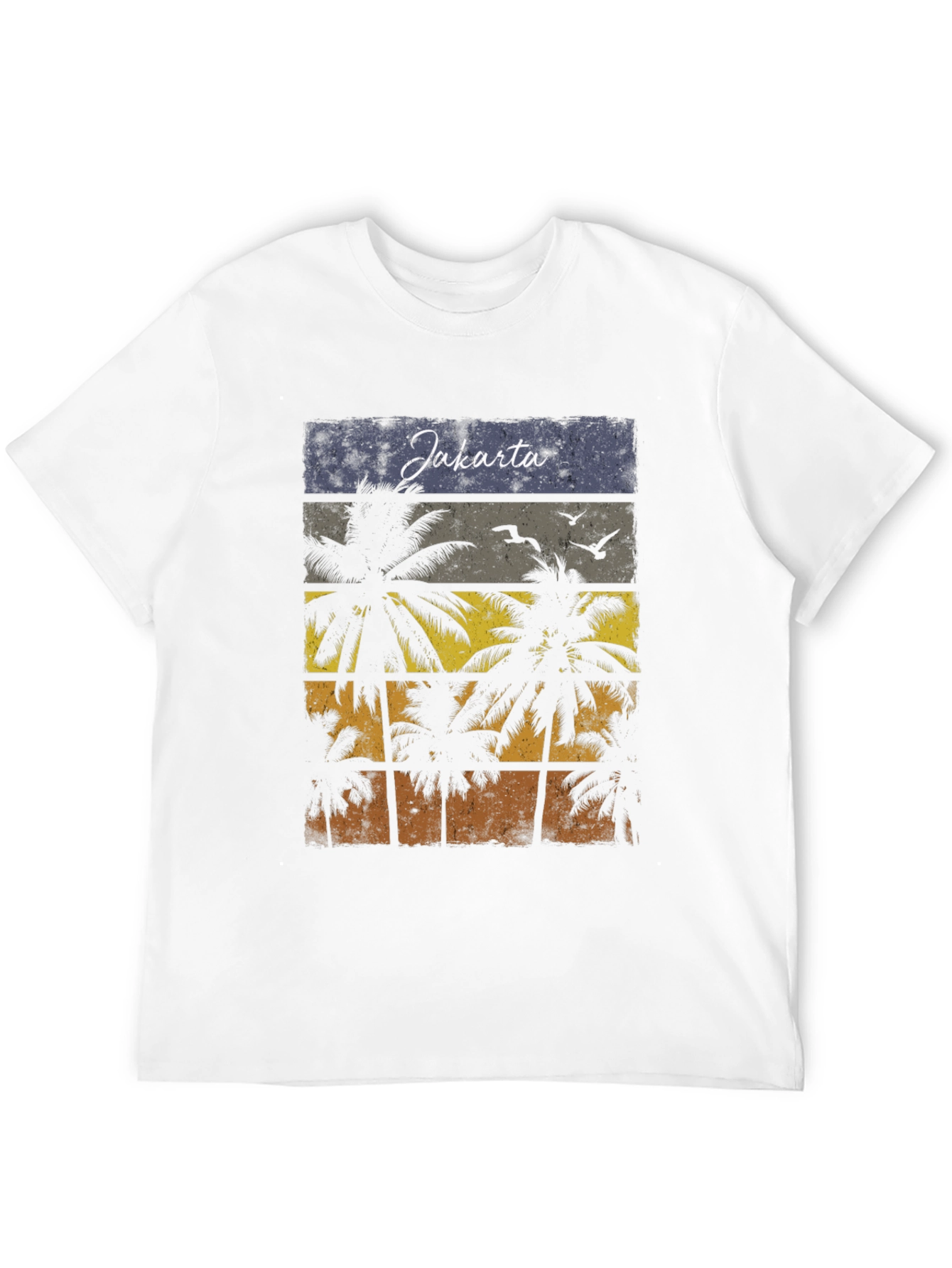 Jakarta Palm Tree Retro T-Shirt