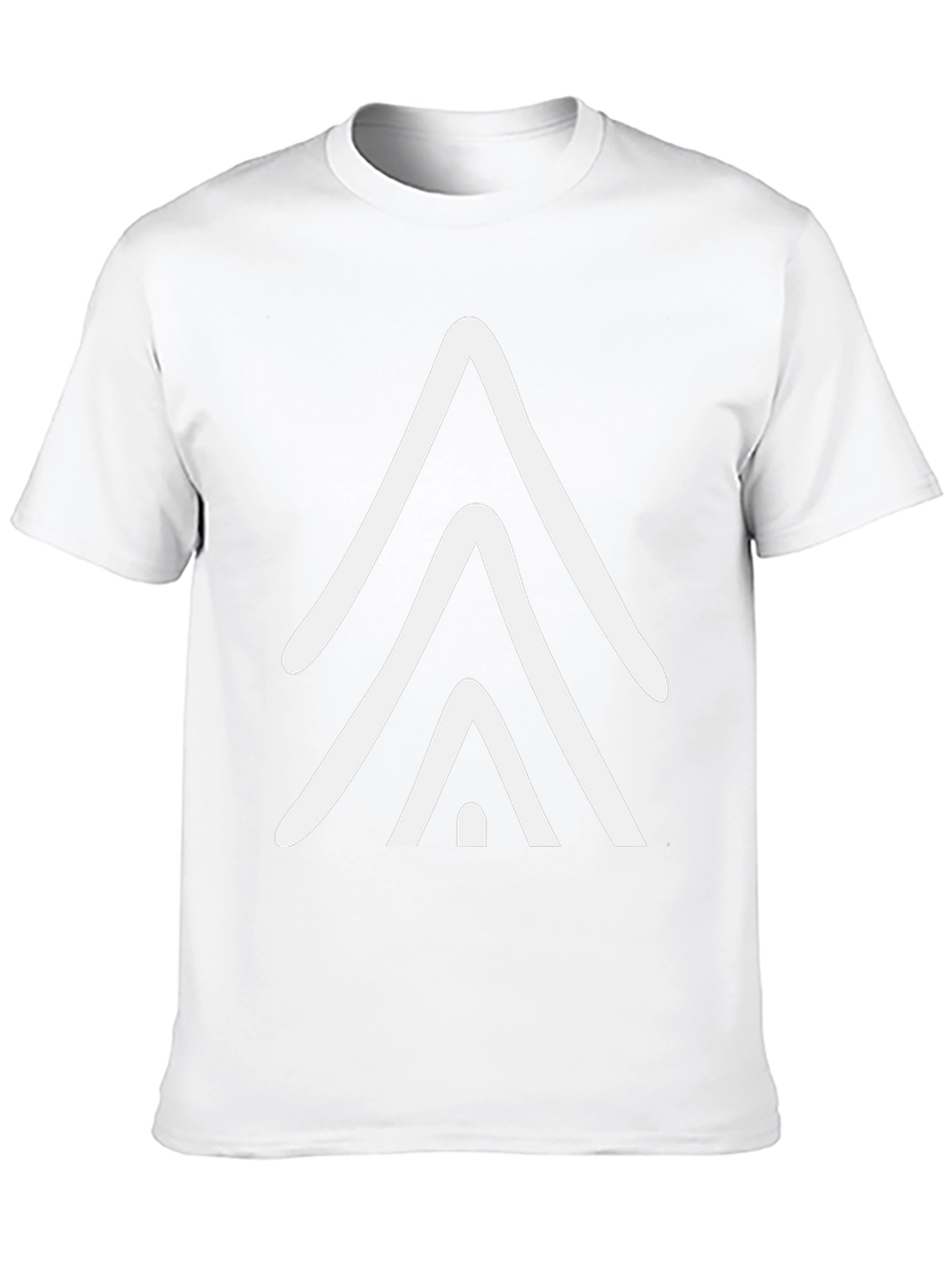 Geometric Arrow Graphic Tee - Casual Black T-Shirt
