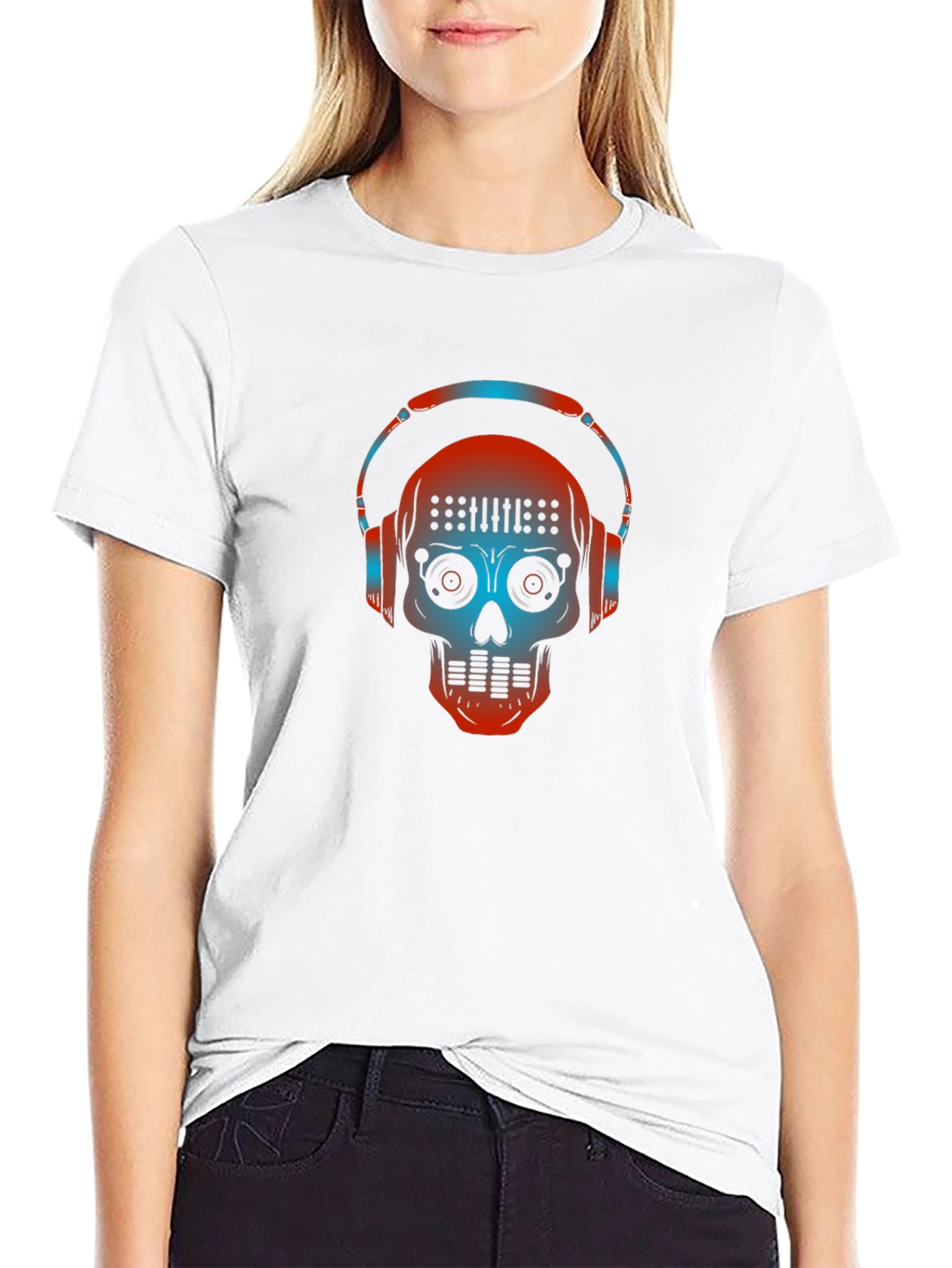 DJ Skull Graphic Tee - Music Lover T-Shirt