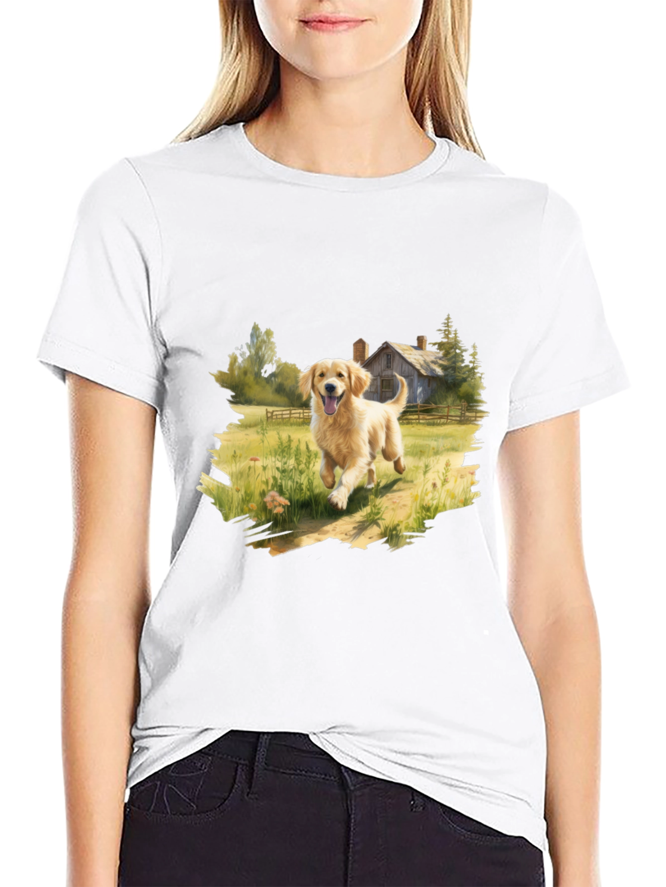 Golden Retriever T-Shirt - Farmhouse Dog Lover Tee