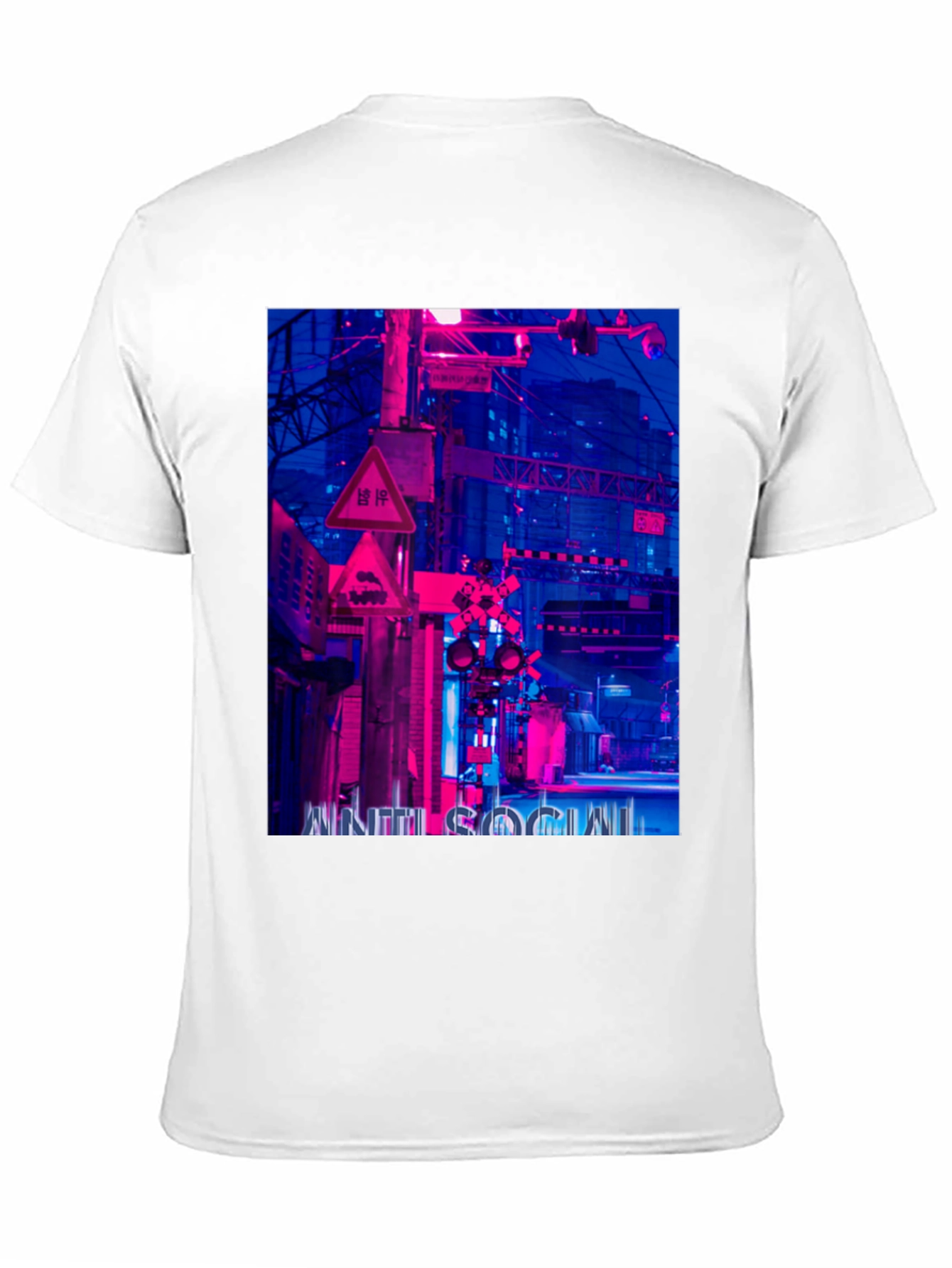 Cyberpunk Style Graphic Print T-Shirt