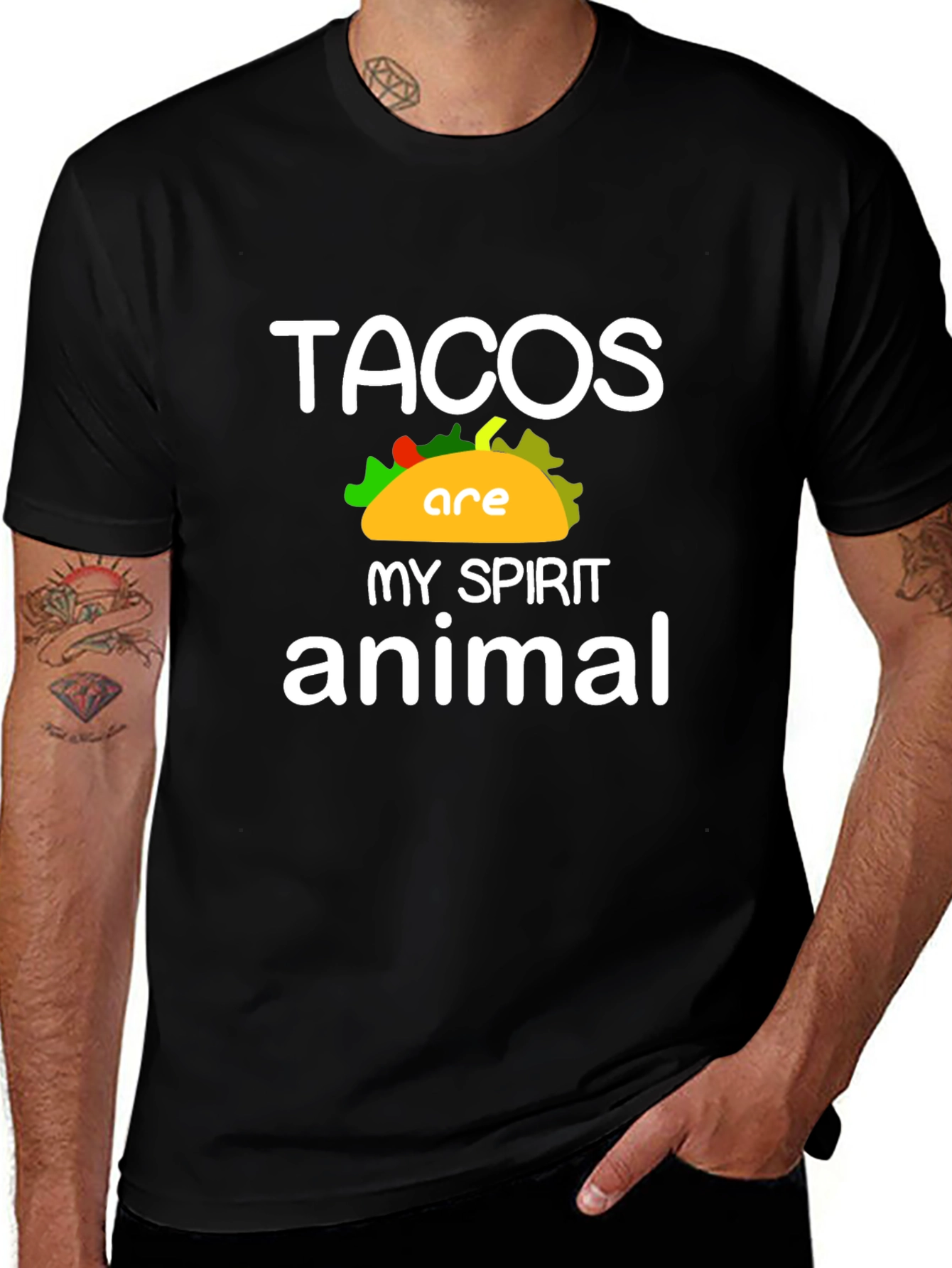 Tacos Are My Spirit Animal - Novelty Graphic T-Shirt