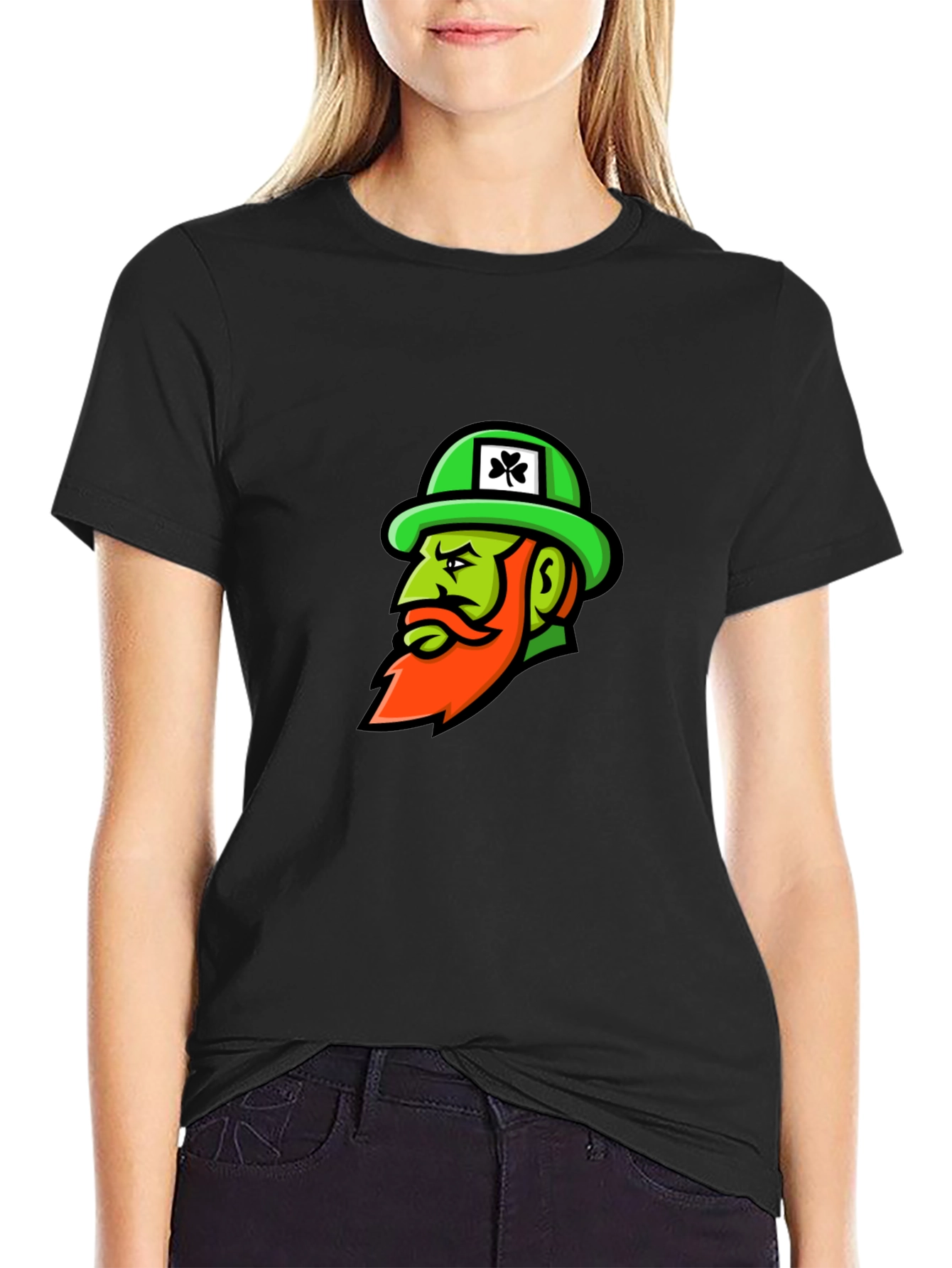 St. Patricks Day Leprechaun Black T-Shirt