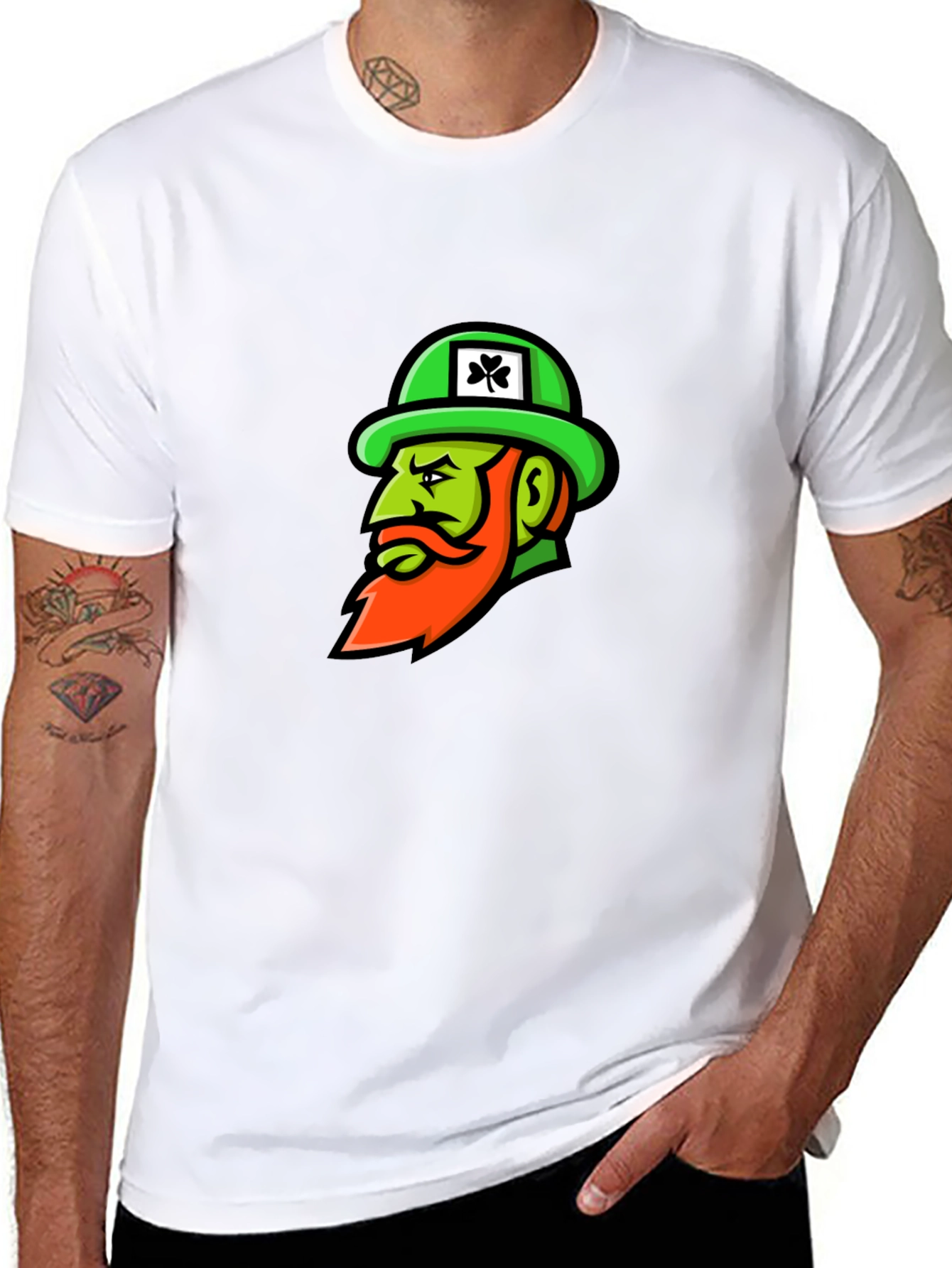 St. Patricks Day Leprechaun Black T-Shirt