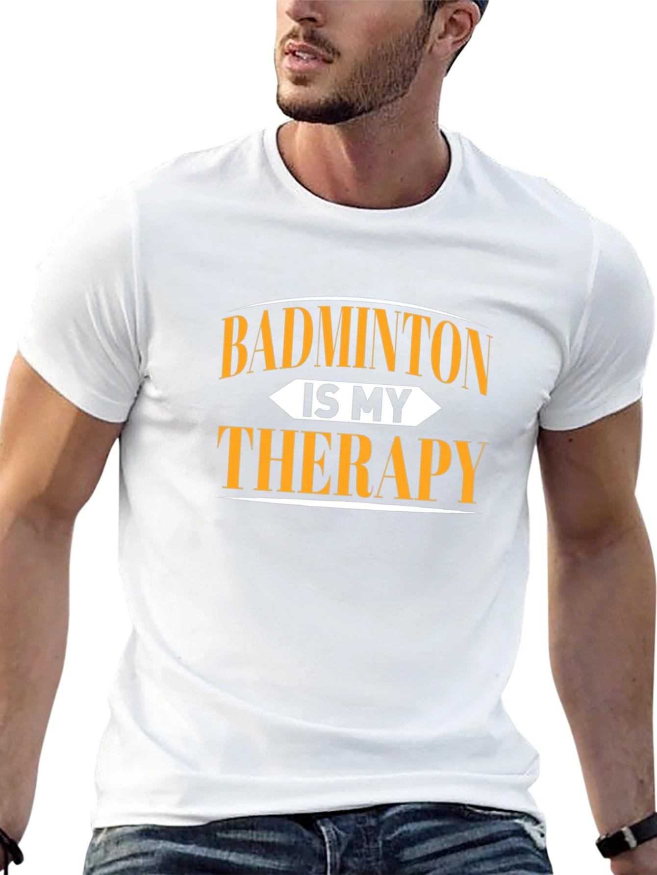 Badminton is My Therapy Graphic T-Shirt