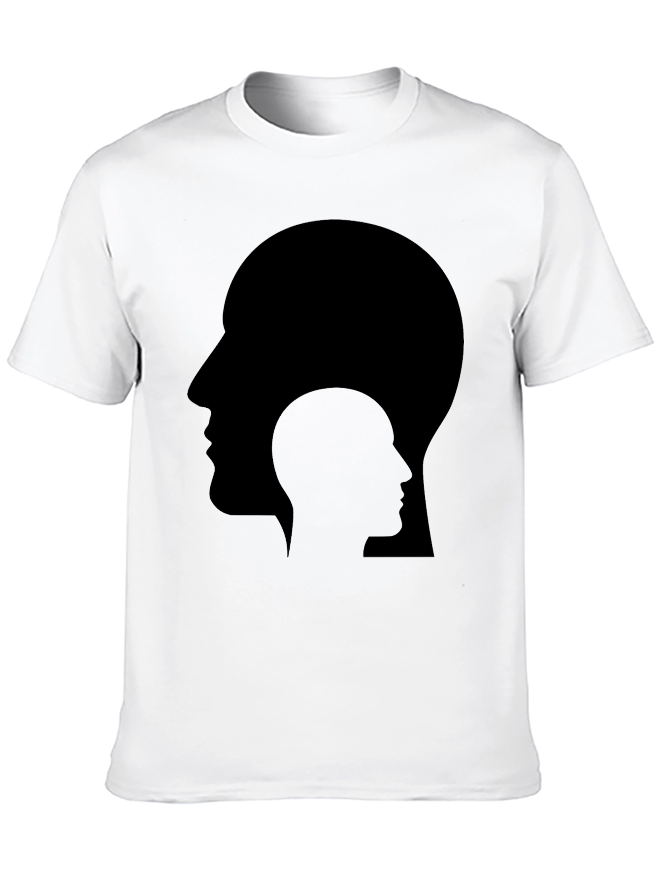 Abstract Head Silhouette Black T-Shirt