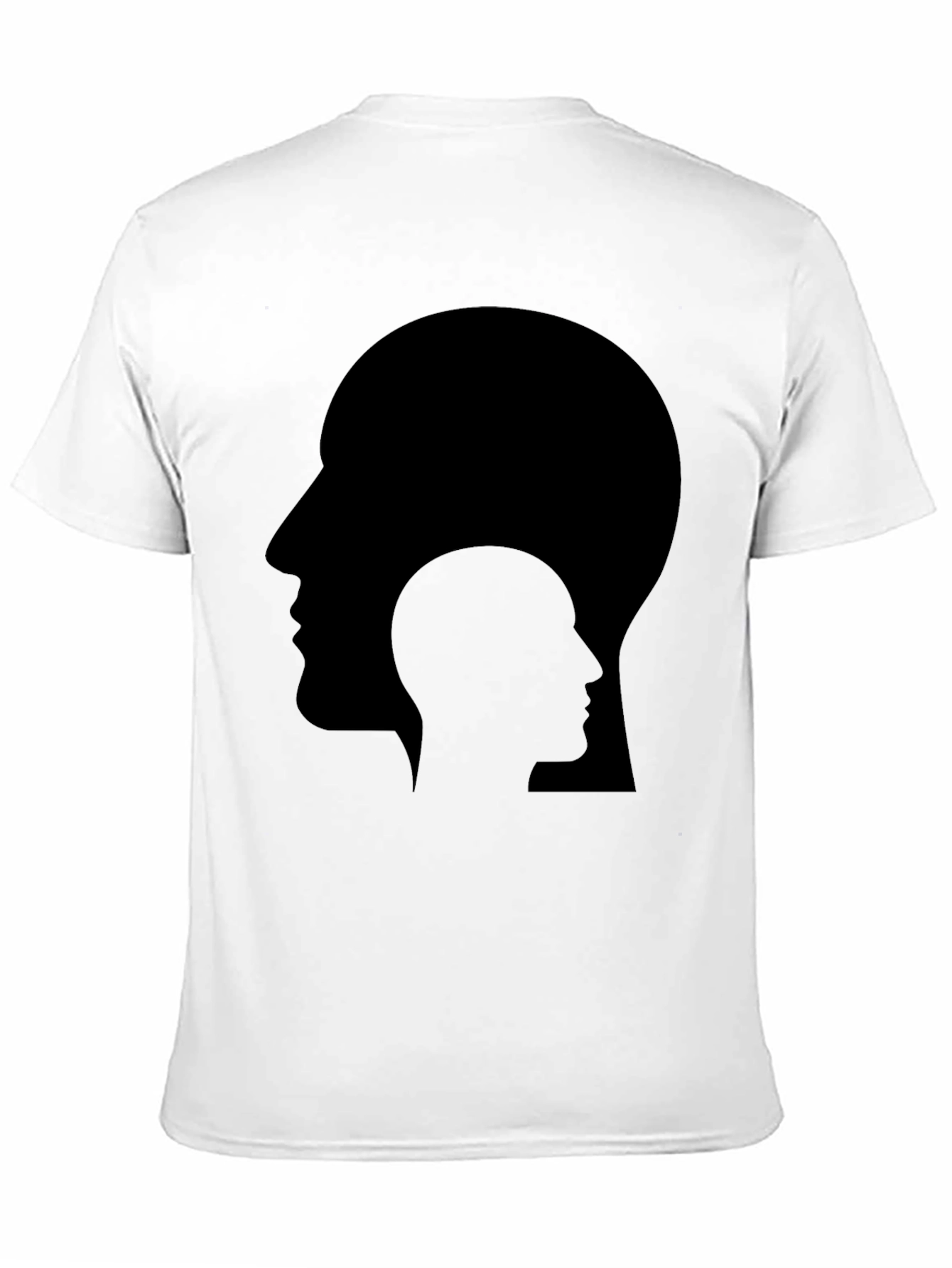 Abstract Head Silhouette Black T-Shirt