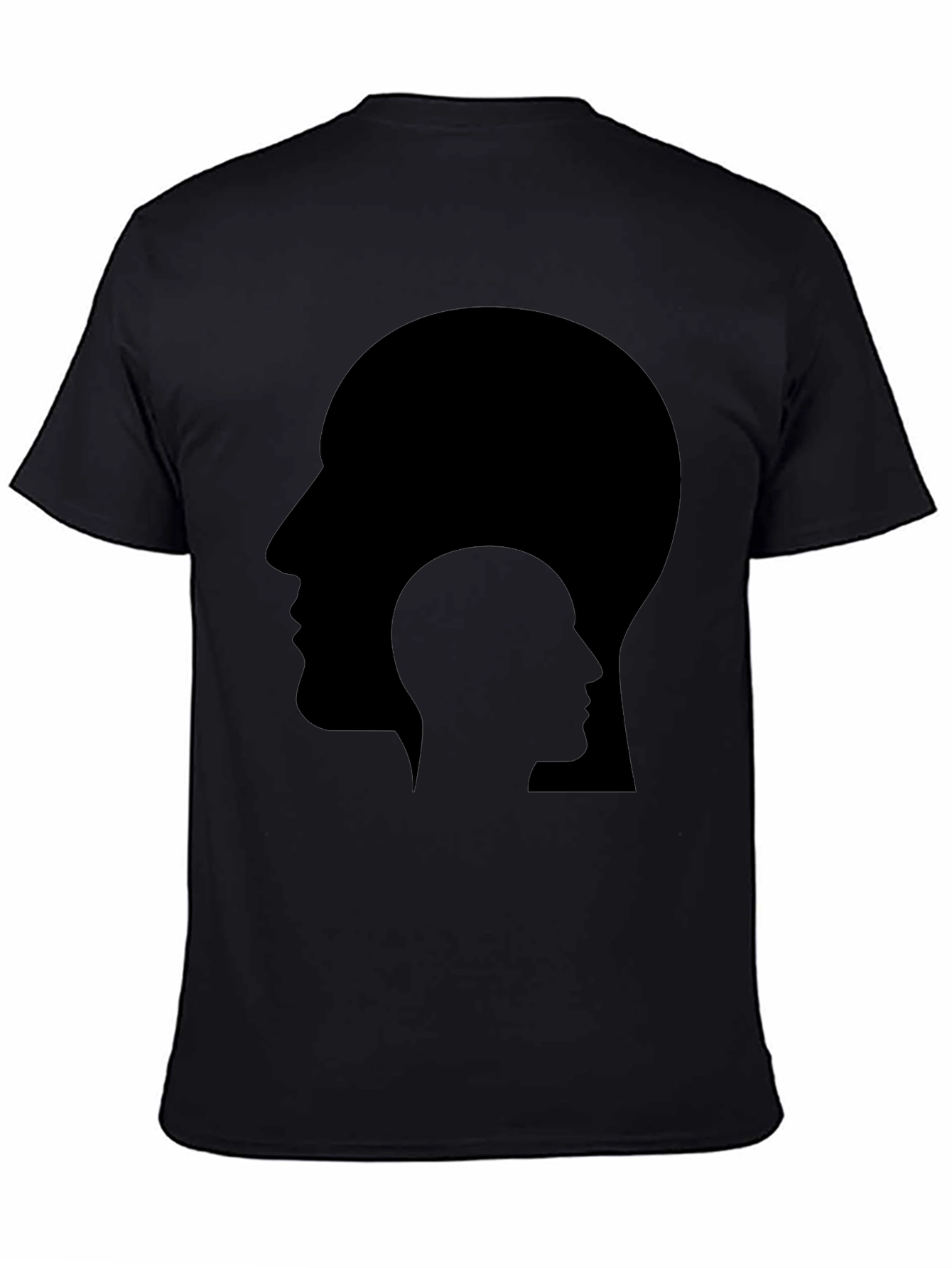 Abstract Head Silhouette Black T-Shirt