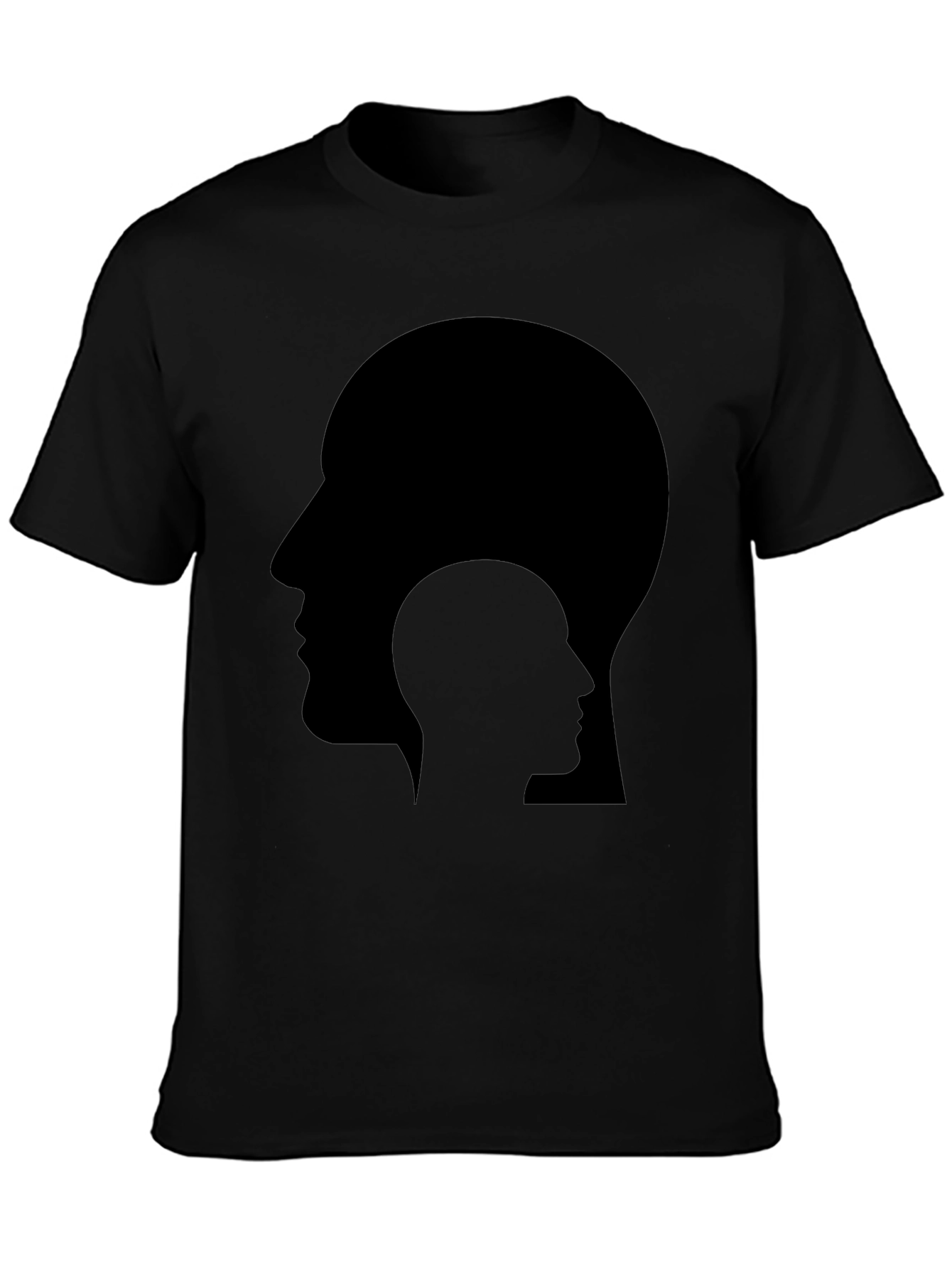 Abstract Head Silhouette Black T-Shirt