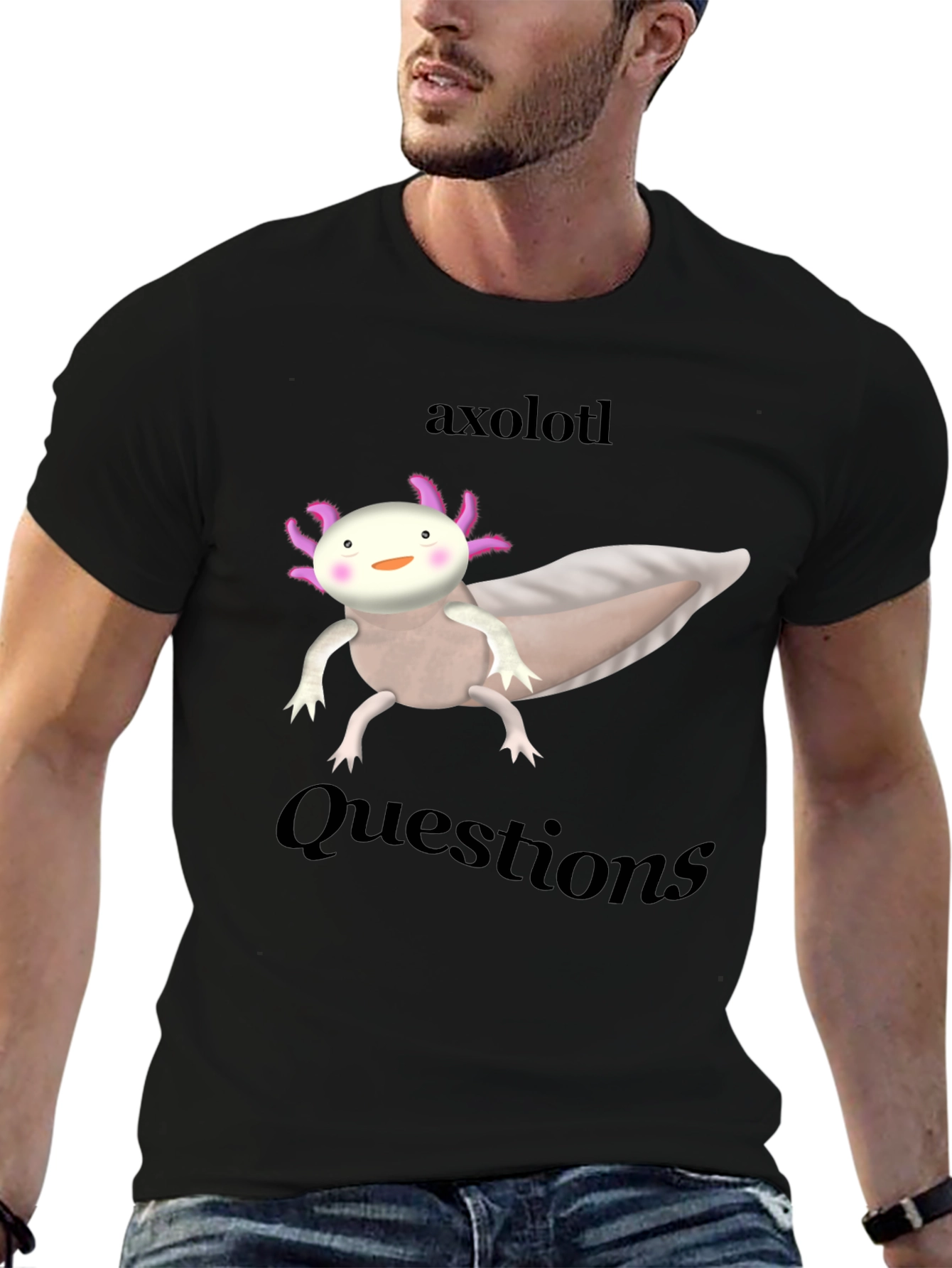 Axolotl Questions Graphic Tee - Funny Animal Shirt