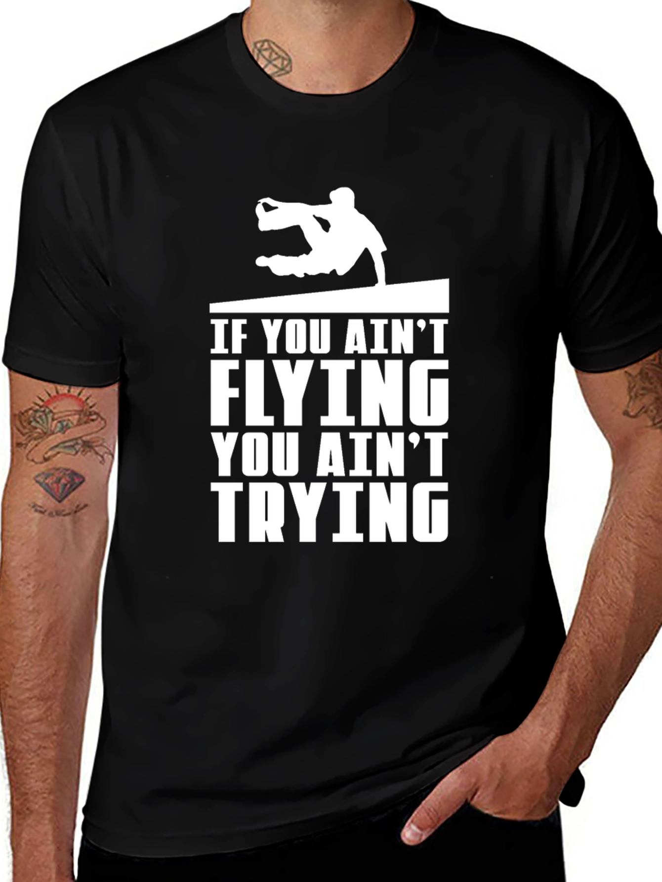 Flying Parkour Black T-Shirt